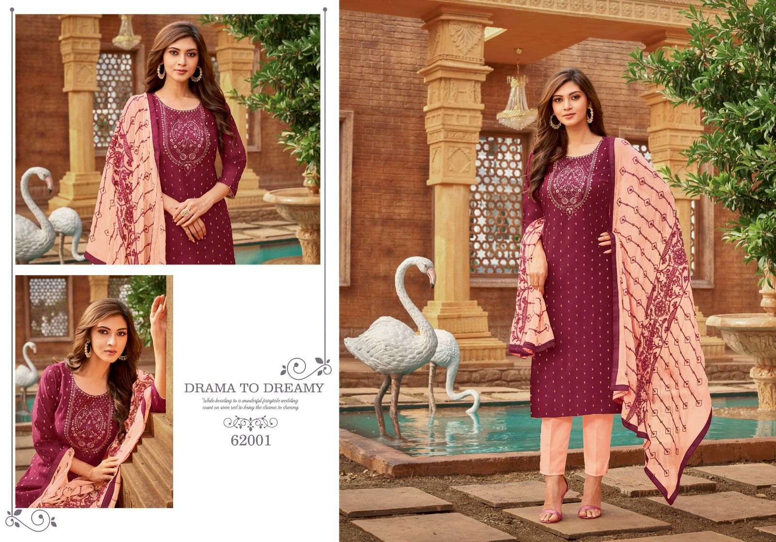 MAIRIN VOL-9 BY KAPIL TRENDZ 62001 TO 62010 SERIES BEAUTIFUL STYLISH SUITS FANCY COLORFUL CASUAL WEAR & ETHNIC WEAR & READY TO WEAR CHANDERI WITH WORK DRESSES AT WHOLESALE PRICE