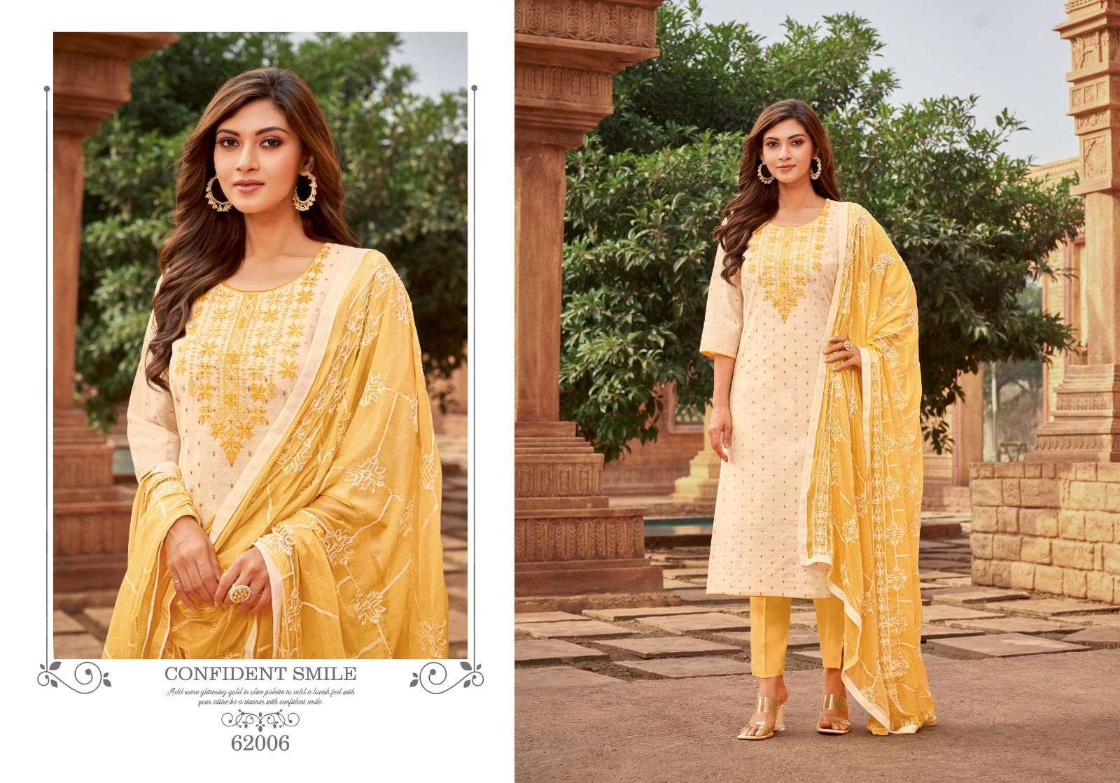 MAIRIN VOL-9 BY KAPIL TRENDZ 62001 TO 62010 SERIES BEAUTIFUL STYLISH SUITS FANCY COLORFUL CASUAL WEAR & ETHNIC WEAR & READY TO WEAR CHANDERI WITH WORK DRESSES AT WHOLESALE PRICE