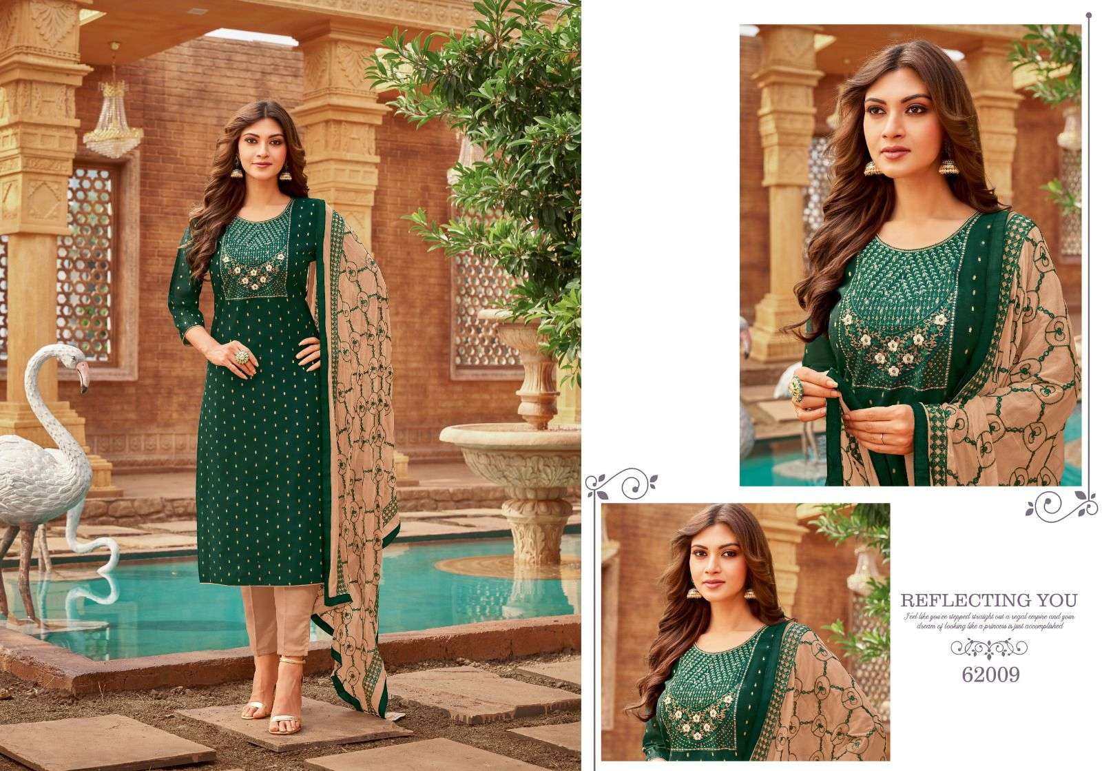 MAIRIN VOL-9 BY KAPIL TRENDZ 62001 TO 62010 SERIES BEAUTIFUL STYLISH SUITS FANCY COLORFUL CASUAL WEAR & ETHNIC WEAR & READY TO WEAR CHANDERI WITH WORK DRESSES AT WHOLESALE PRICE
