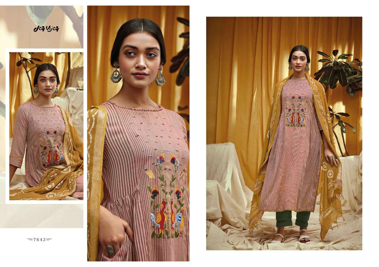 Numaish By Jay Vijay Prints 7641 To 7646 Series Beautiful Stylish Festive Suits Fancy Colorful Casual Wear & Ethnic Wear & Ready To Wear Pure Cotton Embroidery Dresses At Wholesale Price