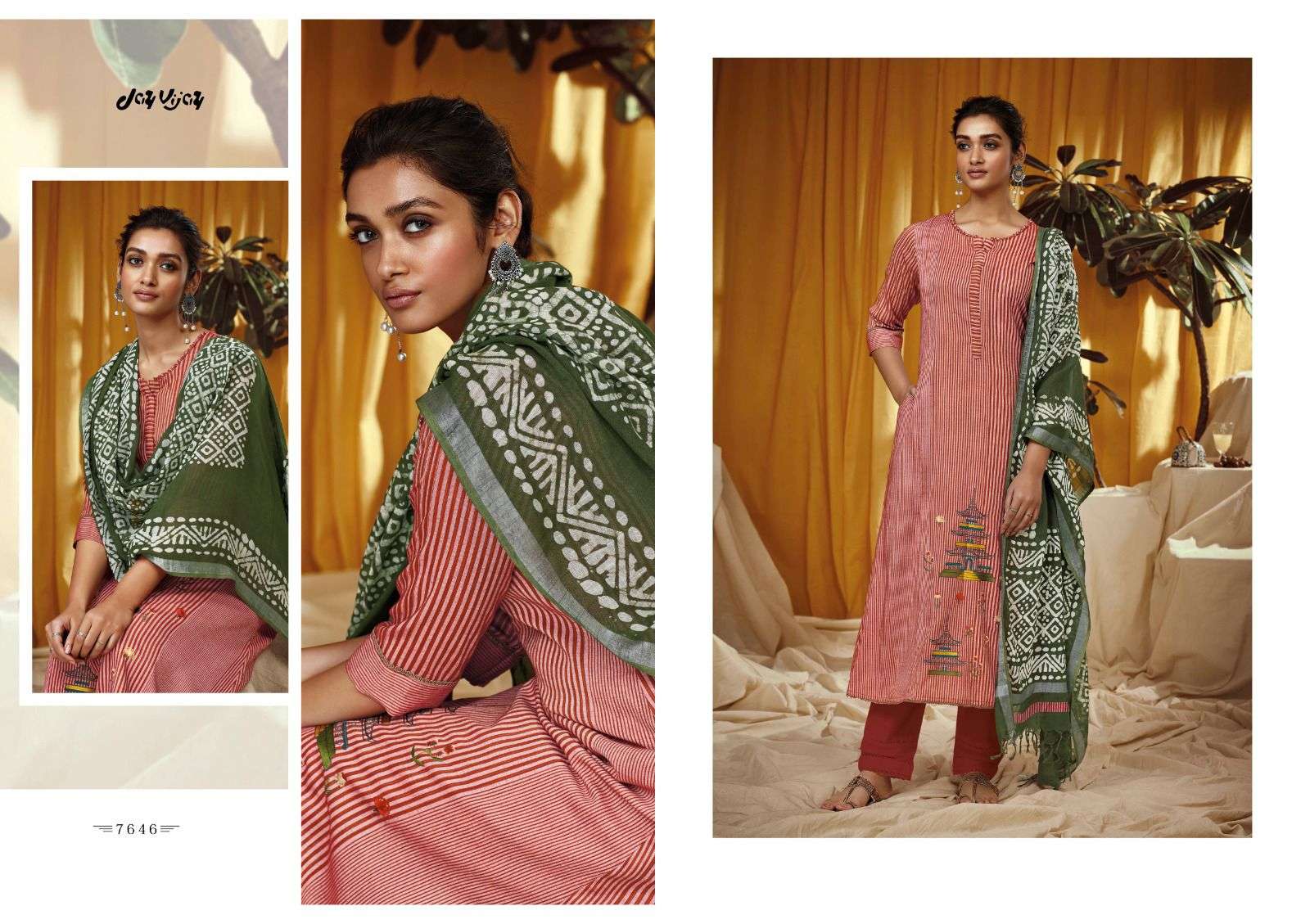 Numaish By Jay Vijay Prints 7641 To 7646 Series Beautiful Stylish Festive Suits Fancy Colorful Casual Wear & Ethnic Wear & Ready To Wear Pure Cotton Embroidery Dresses At Wholesale Price
