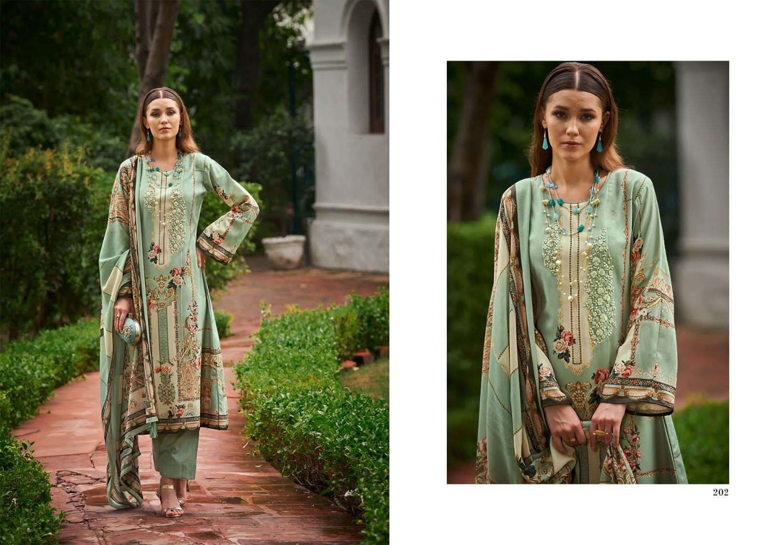 MEHTAB VOL-2 BY SADHANA FASHION 201 TO 208 SERIES BEAUTIFUL STYLISH FESTIVE SUITS FANCY COLORFUL CASUAL WEAR & ETHNIC WEAR & READY TO WEAR PURE JAM COTTON EMBROIDERY DRESSES AT WHOLESALE PRICE