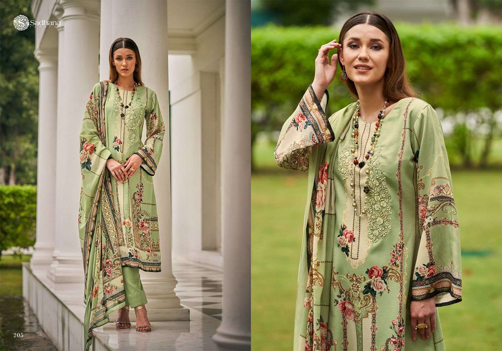 MEHTAB VOL-2 BY SADHANA FASHION 201 TO 208 SERIES BEAUTIFUL STYLISH FESTIVE SUITS FANCY COLORFUL CASUAL WEAR & ETHNIC WEAR & READY TO WEAR PURE JAM COTTON EMBROIDERY DRESSES AT WHOLESALE PRICE