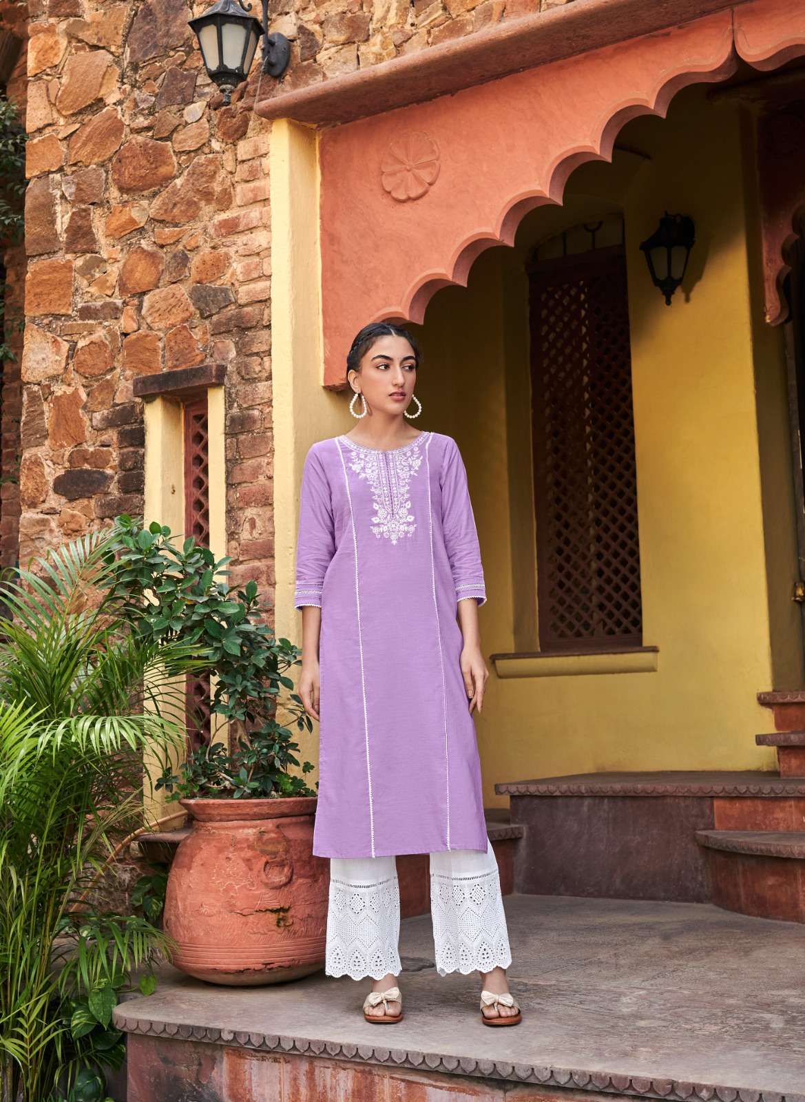 BANYAN TREE VOL-3 BY FOUR BUTTONS 3141 TO 3146 SERIES DESIGNER STYLISH FANCY COLORFUL BEAUTIFUL PARTY WEAR & ETHNIC WEAR COLLECTION PURE COTTON KURTIS WITH BOTTOM AT WHOLESALE PRICE