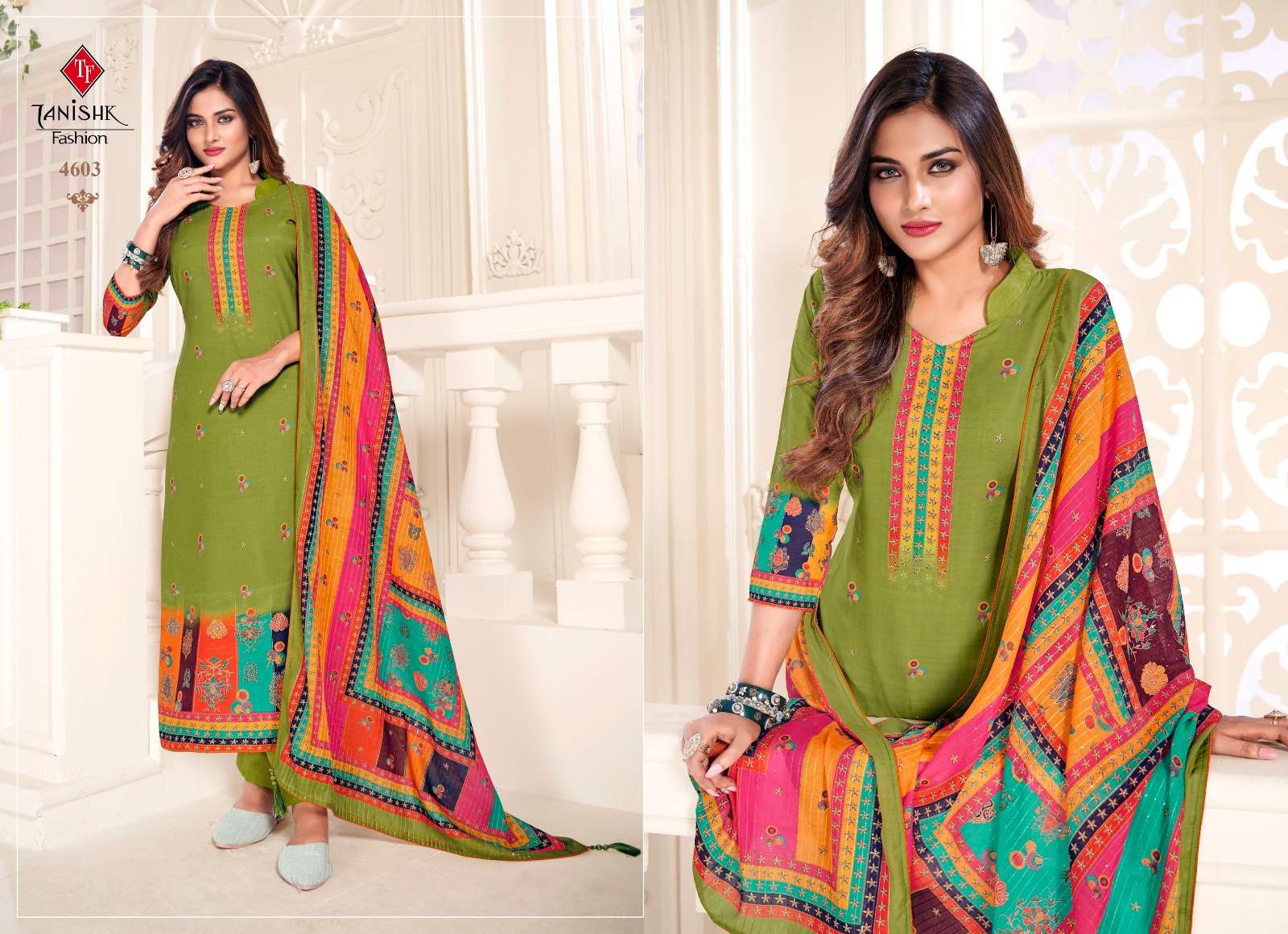 Ek-Punjabi Kudi By Tanishk Fashion 4601 To 4606 Series Beautiful Suits Colorful Stylish Fancy Casual Wear & Ethnic Wear Muslin Digital Print Dresses At Wholesale Price