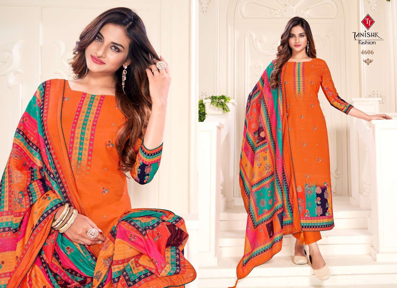 Ek-Punjabi Kudi By Tanishk Fashion 4601 To 4606 Series Beautiful Suits Colorful Stylish Fancy Casual Wear & Ethnic Wear Muslin Digital Print Dresses At Wholesale Price