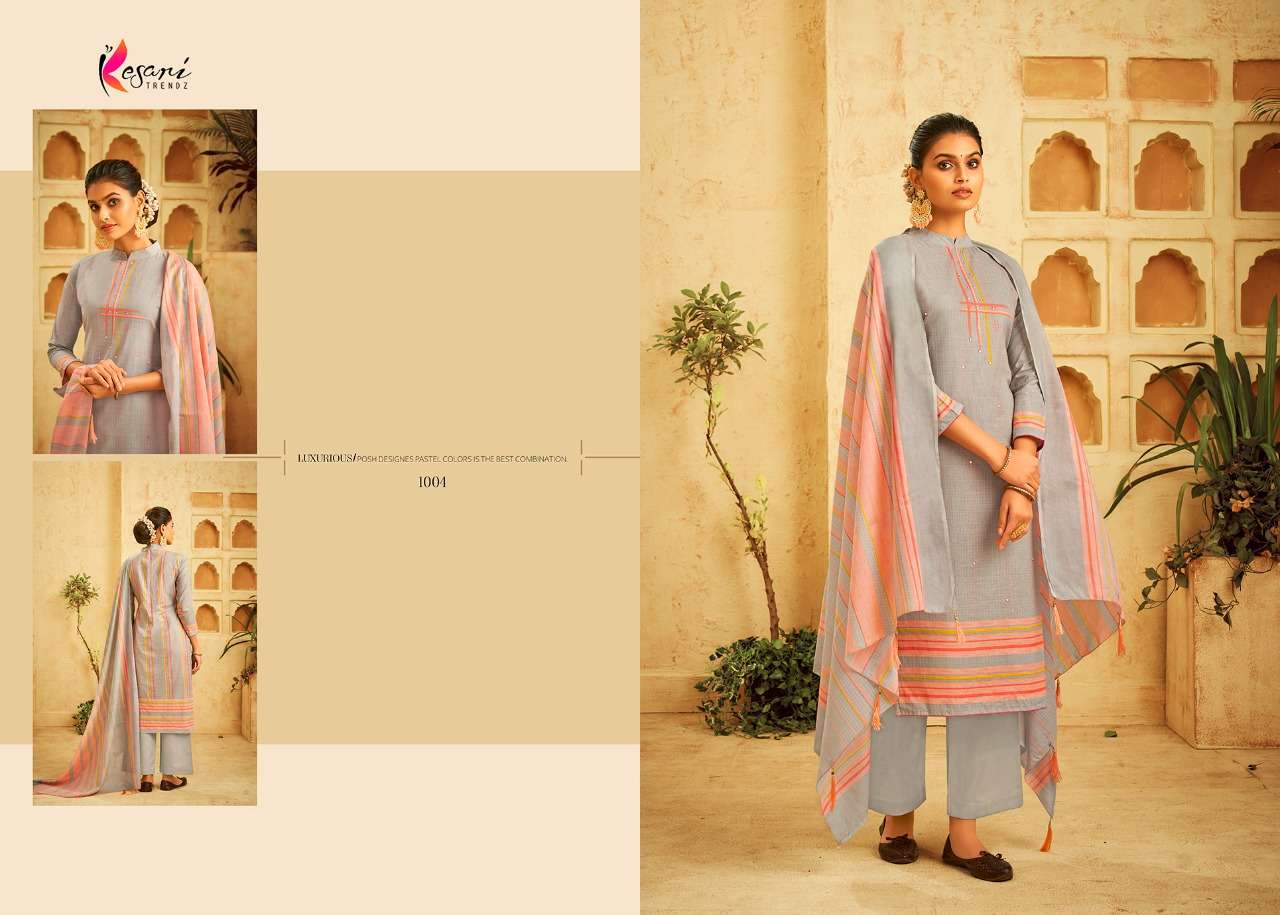 ALISHA BY KESARI TRENDZ 1001 TO 1006 SERIES BEAUTIFUL SUITS COLORFUL STYLISH FANCY CASUAL WEAR & ETHNIC WEAR COTTON LAWN PRINT DRESSES AT WHOLESALE PRICE