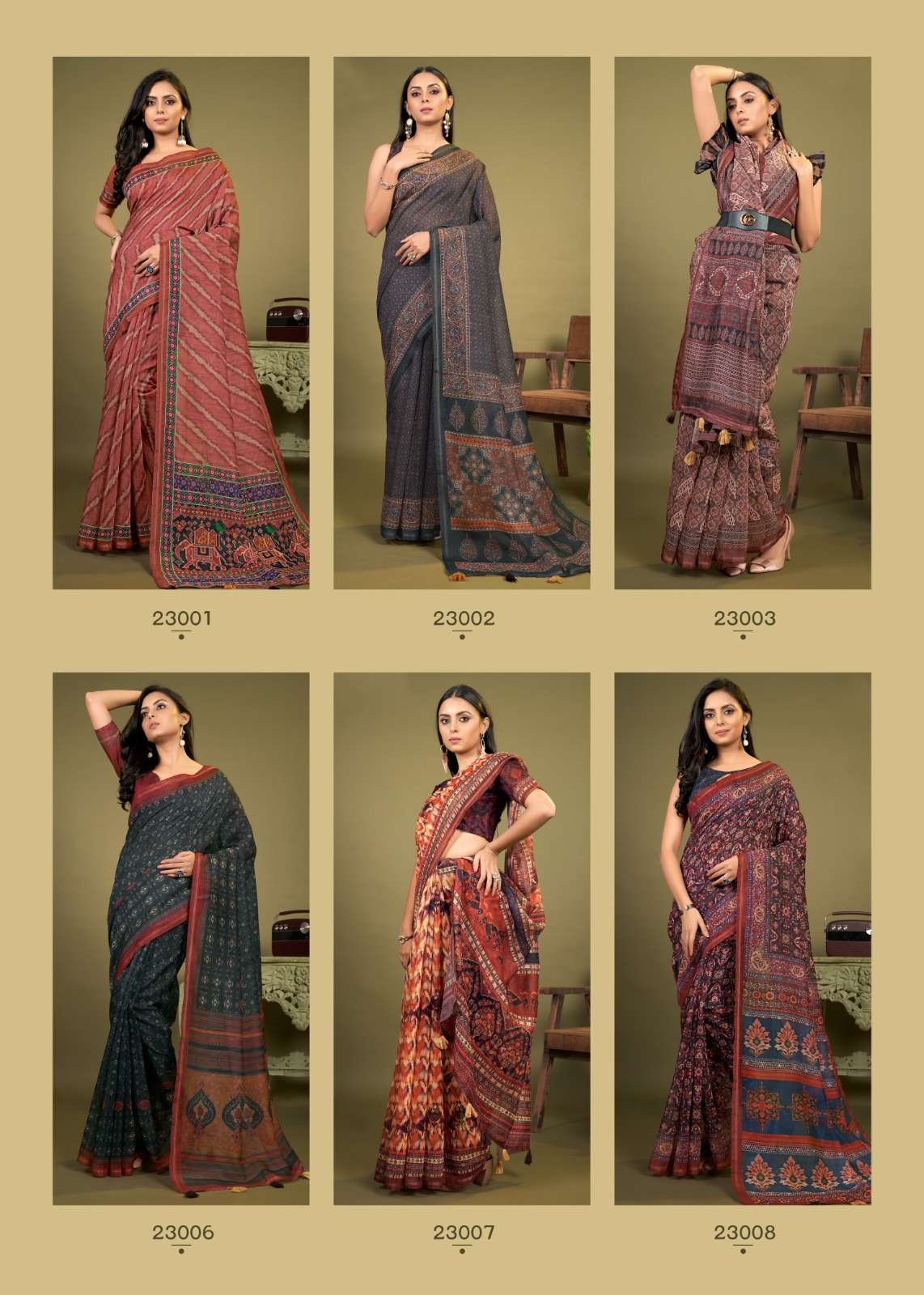 Stelvin By The Fabrica 23001 To 23010 Series Indian Traditional Wear Collection Beautiful Stylish Fancy Colorful Party Wear & Occasional Wear Cotton Sarees At Wholesale Price