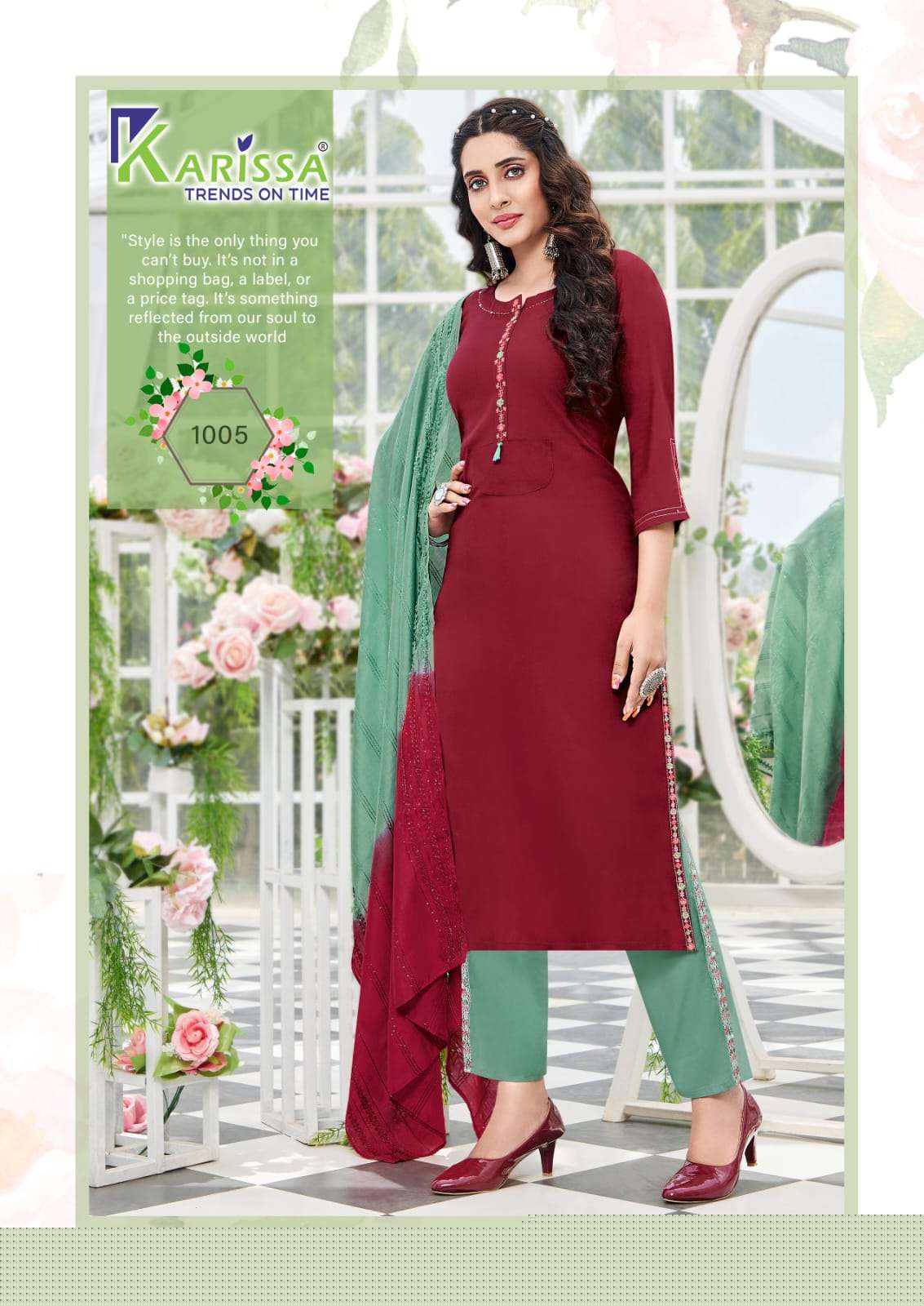ANANYA BY KARISSA 1001 TO 1006 SERIES BEAUTIFUL SUITS COLORFUL STYLISH FANCY CASUAL WEAR & ETHNIC WEAR RAYON DRESSES AT WHOLESALE PRICE