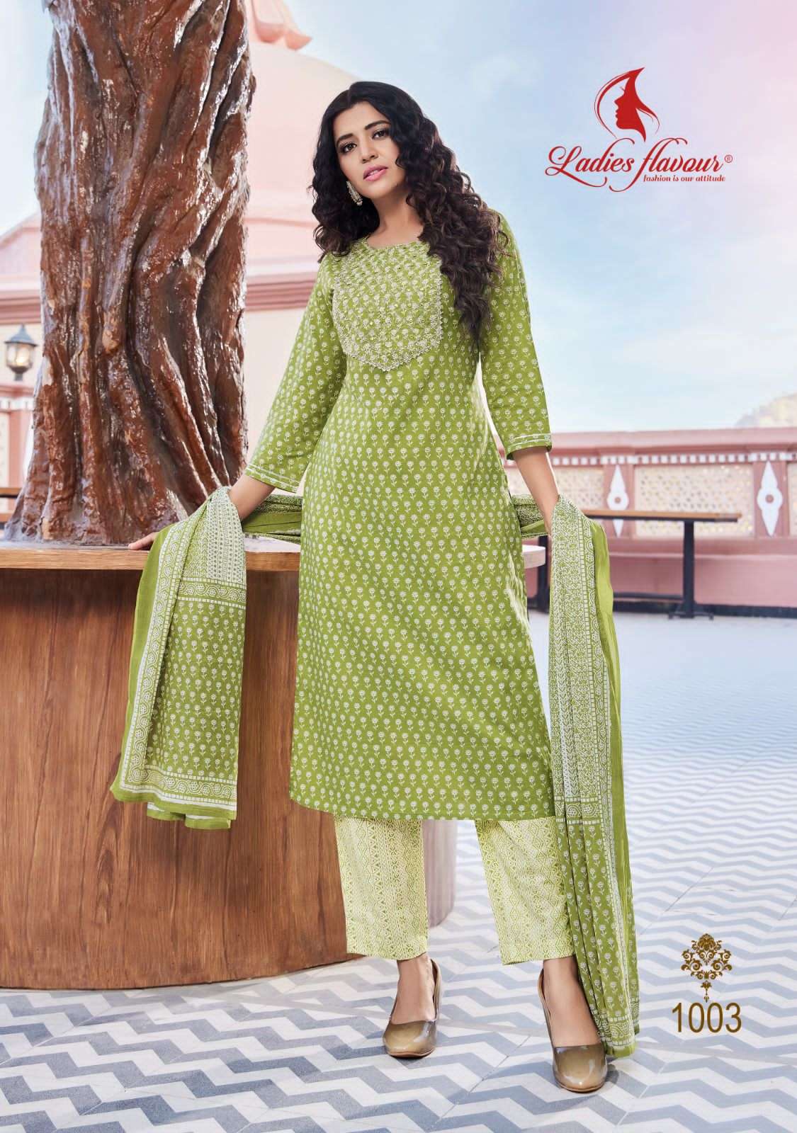 Dollar Vol-2 By Ladies Flavour 1001 To 1004 Series Beautiful Suits Colorful Stylish Fancy Casual Wear & Ethnic Wear Pure Cotton Dresses At Wholesale Price