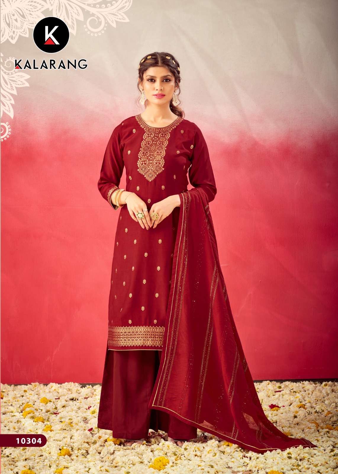 SUHASHINI BY KALARANG 10301 TO 10306 SERIES DESIGNER SHARARA SUITS COLLECTION BEAUTIFUL STYLISH COLORFUL FANCY PARTY WEAR & OCCASIONAL WEAR MUSLIN DOLA JACQUARD DRESSES AT WHOLESALE PRICE