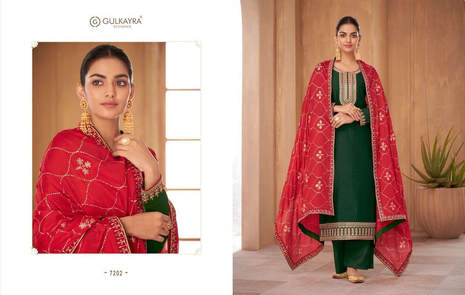 Nayan By Gulkayra Designer 7199 To 7203 Series Beautiful Suits Colorful Stylish Fancy Casual Wear & Ethnic Wear Vichitra Silk Embroidered Dresses At Wholesale Price