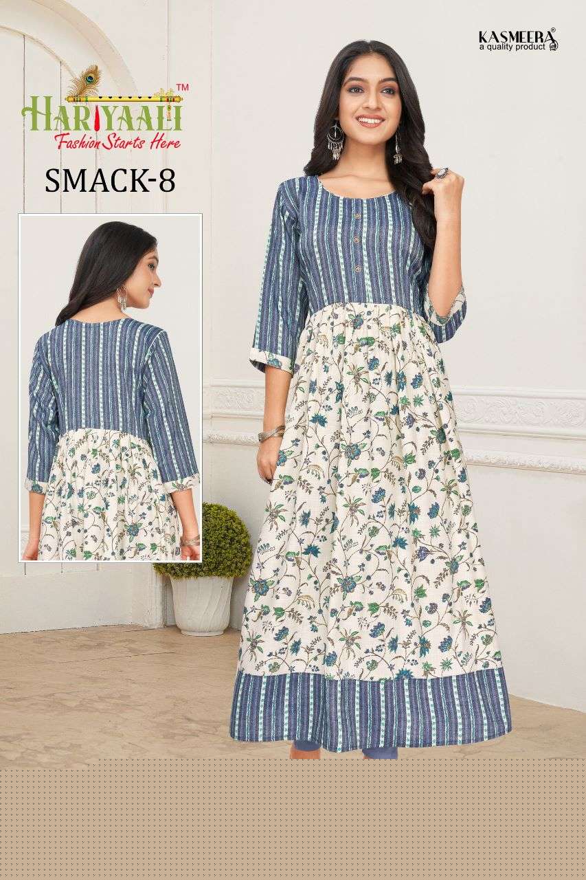 SMACK VOL-8 BY HARIYAALI 222 TO 251 SERIES DESIGNER STYLISH FANCY COLORFUL BEAUTIFUL PARTY WEAR & ETHNIC WEAR COLLECTION CAPSULE KURTIS AT WHOLESALE PRICE