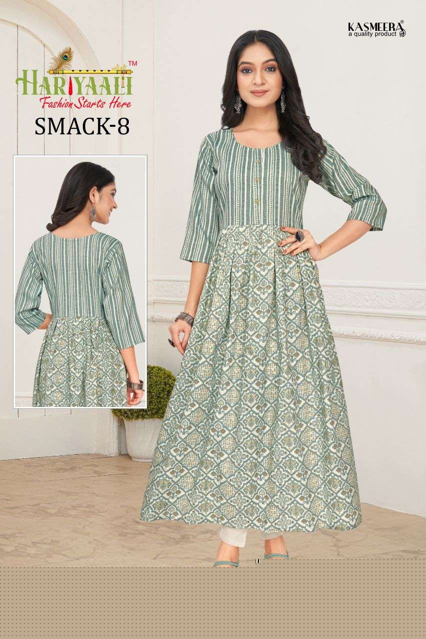 SMACK VOL-8 BY HARIYAALI 222 TO 251 SERIES DESIGNER STYLISH FANCY COLORFUL BEAUTIFUL PARTY WEAR & ETHNIC WEAR COLLECTION CAPSULE KURTIS AT WHOLESALE PRICE