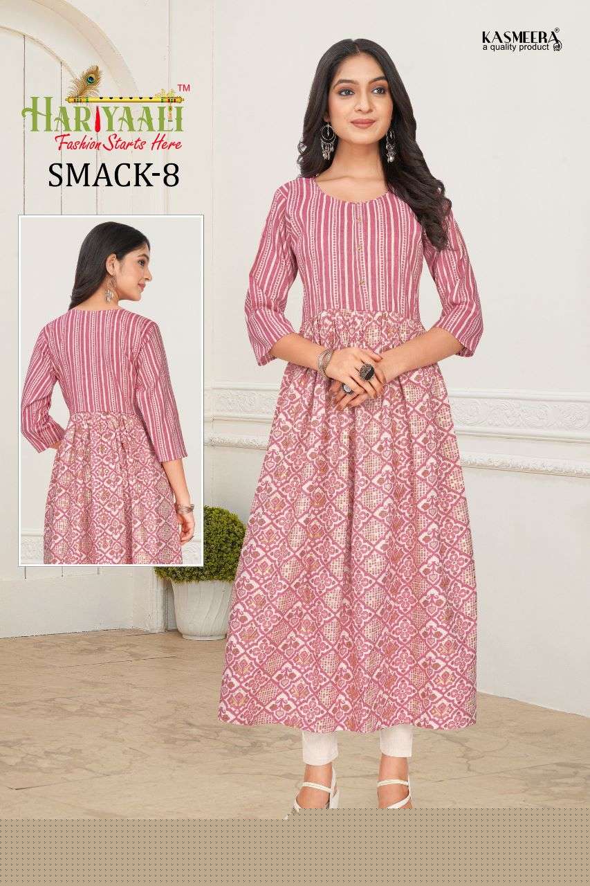 SMACK VOL-8 BY HARIYAALI 222 TO 251 SERIES DESIGNER STYLISH FANCY COLORFUL BEAUTIFUL PARTY WEAR & ETHNIC WEAR COLLECTION CAPSULE KURTIS AT WHOLESALE PRICE