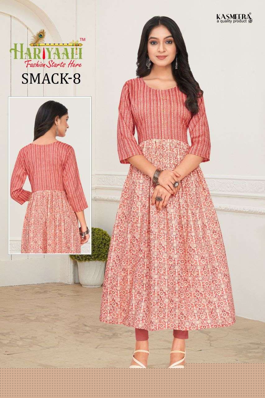 SMACK VOL-8 BY HARIYAALI 222 TO 251 SERIES DESIGNER STYLISH FANCY COLORFUL BEAUTIFUL PARTY WEAR & ETHNIC WEAR COLLECTION CAPSULE KURTIS AT WHOLESALE PRICE