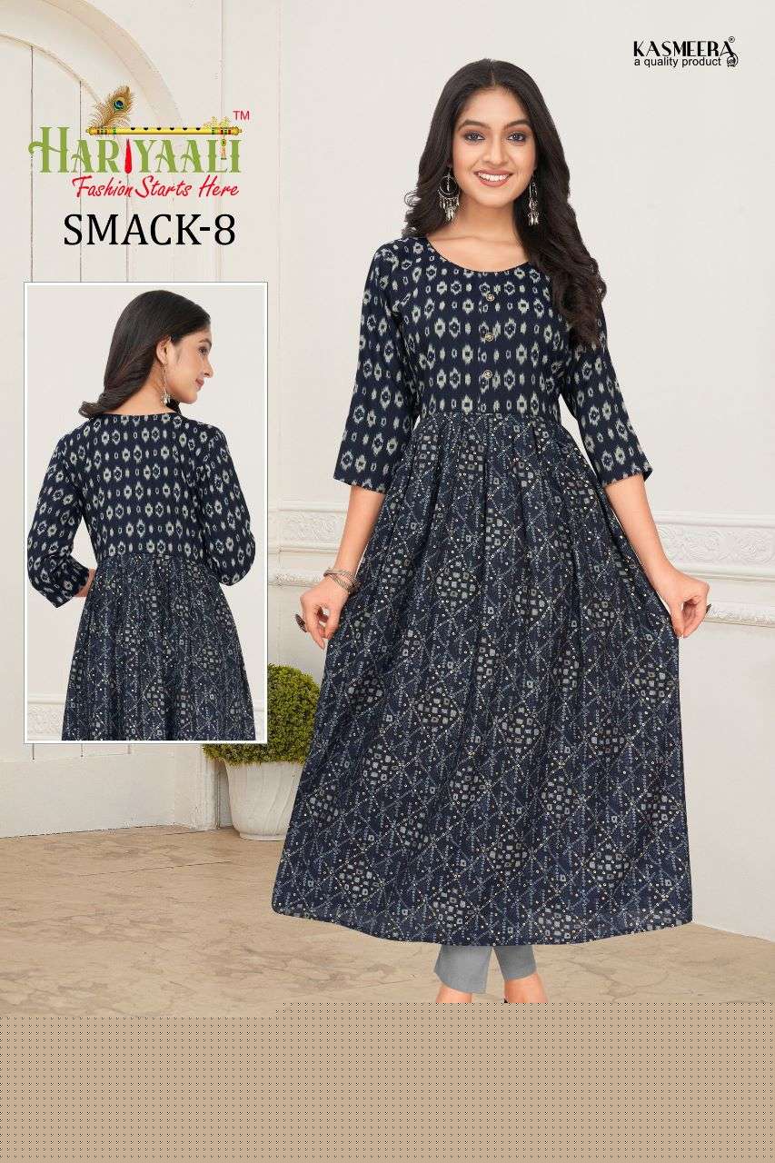 SMACK VOL-8 BY HARIYAALI 222 TO 251 SERIES DESIGNER STYLISH FANCY COLORFUL BEAUTIFUL PARTY WEAR & ETHNIC WEAR COLLECTION CAPSULE KURTIS AT WHOLESALE PRICE