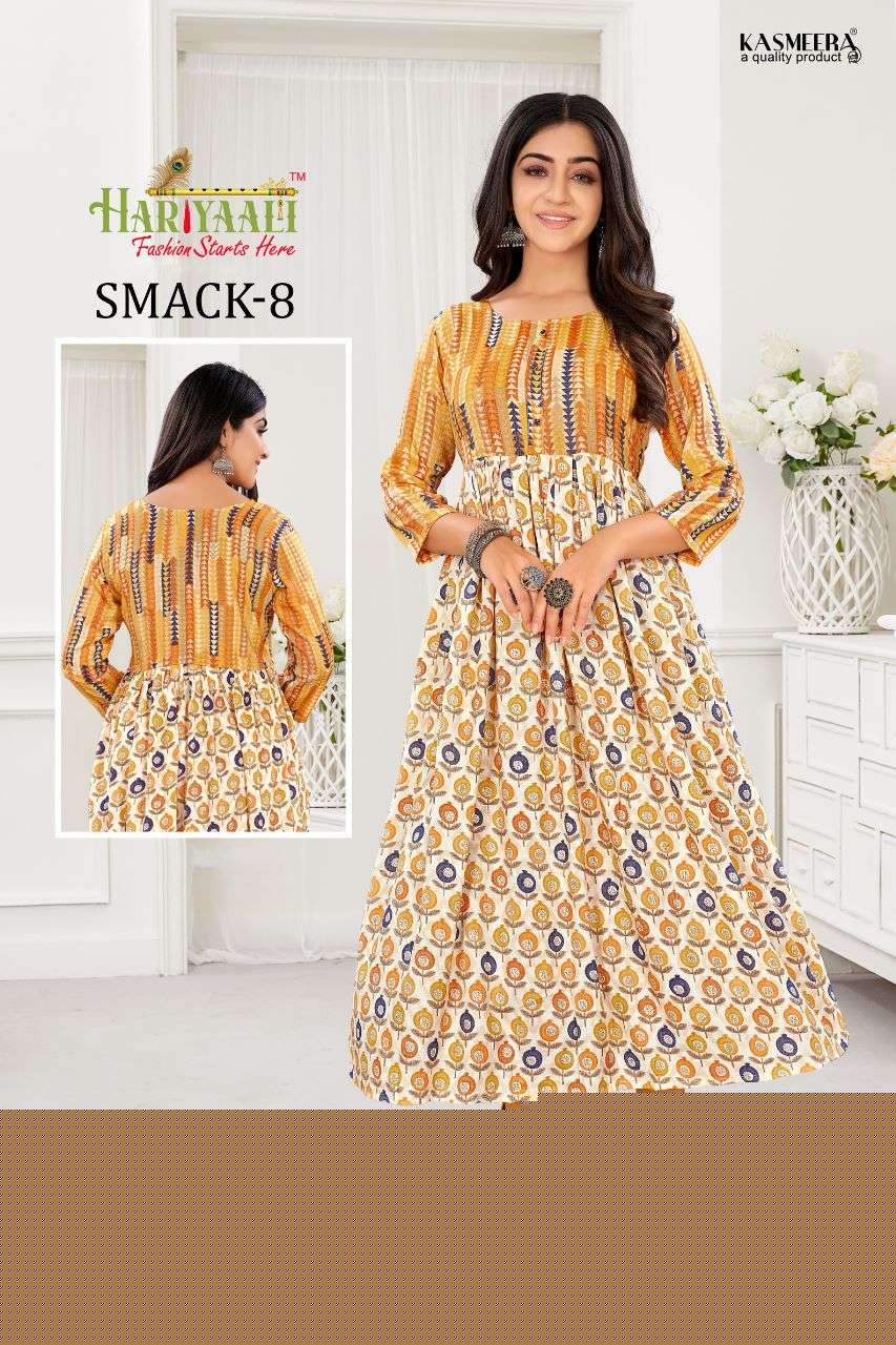 SMACK VOL-8 BY HARIYAALI 222 TO 251 SERIES DESIGNER STYLISH FANCY COLORFUL BEAUTIFUL PARTY WEAR & ETHNIC WEAR COLLECTION CAPSULE KURTIS AT WHOLESALE PRICE