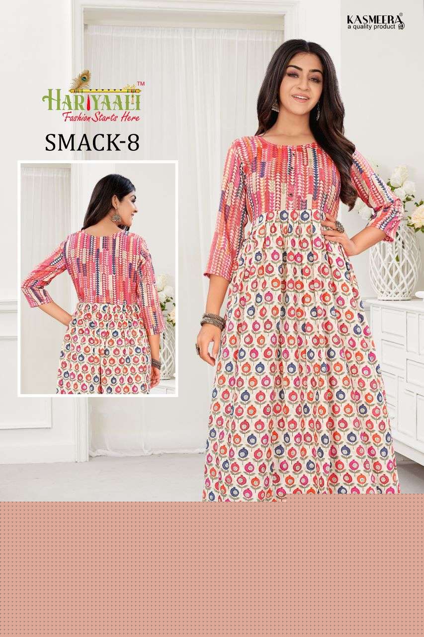 SMACK VOL-8 BY HARIYAALI 222 TO 251 SERIES DESIGNER STYLISH FANCY COLORFUL BEAUTIFUL PARTY WEAR & ETHNIC WEAR COLLECTION CAPSULE KURTIS AT WHOLESALE PRICE