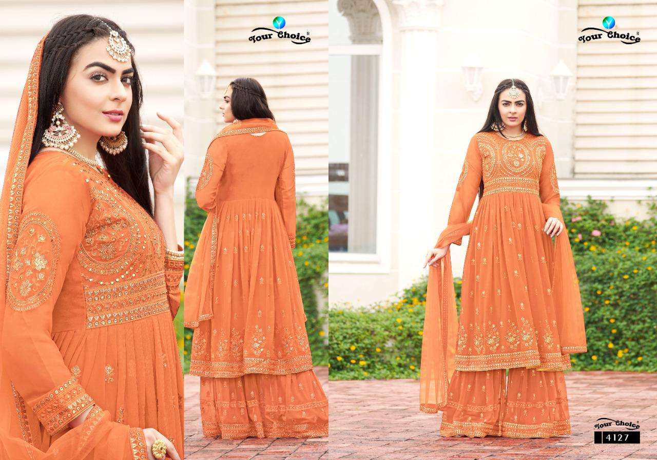 Biba Vol-3 By Your Choice 4125 To 4129 Series Beautiful Sharara Suits Colorful Stylish Fancy Casual Wear & Ethnic Wear Pure Georgette Dresses At Wholesale Price