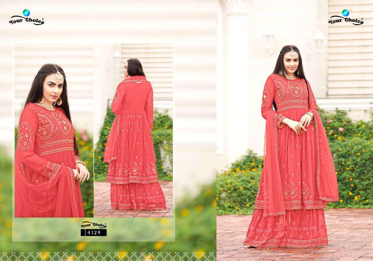 Biba Vol-3 By Your Choice 4125 To 4129 Series Beautiful Sharara Suits Colorful Stylish Fancy Casual Wear & Ethnic Wear Pure Georgette Dresses At Wholesale Price