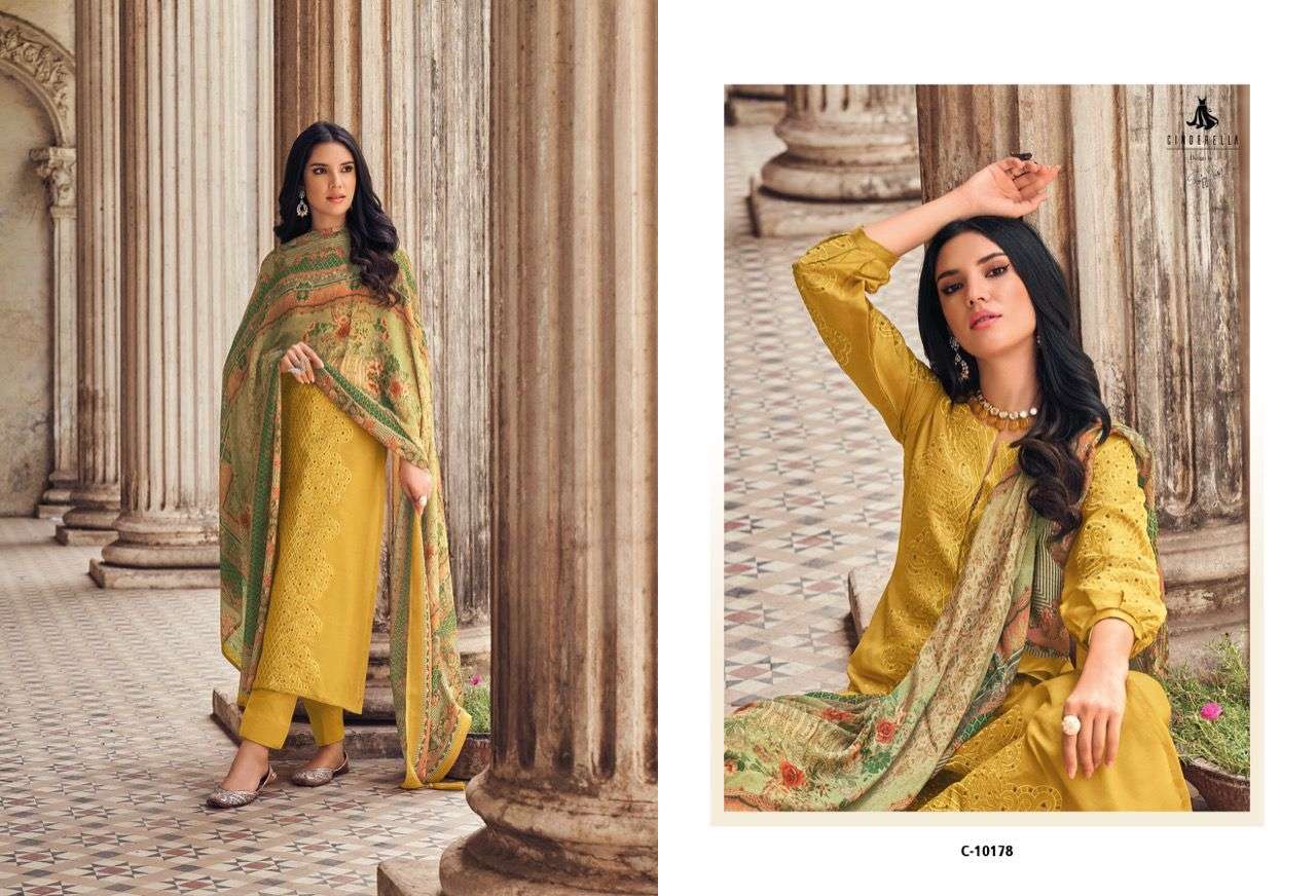ORABEL BY CINDERELLA 10176 TO 10181 SERIES BEAUTIFUL SUITS COLORFUL STYLISH FANCY CASUAL WEAR & ETHNIC WEAR PURE SILK DRESSES AT WHOLESALE PRICE