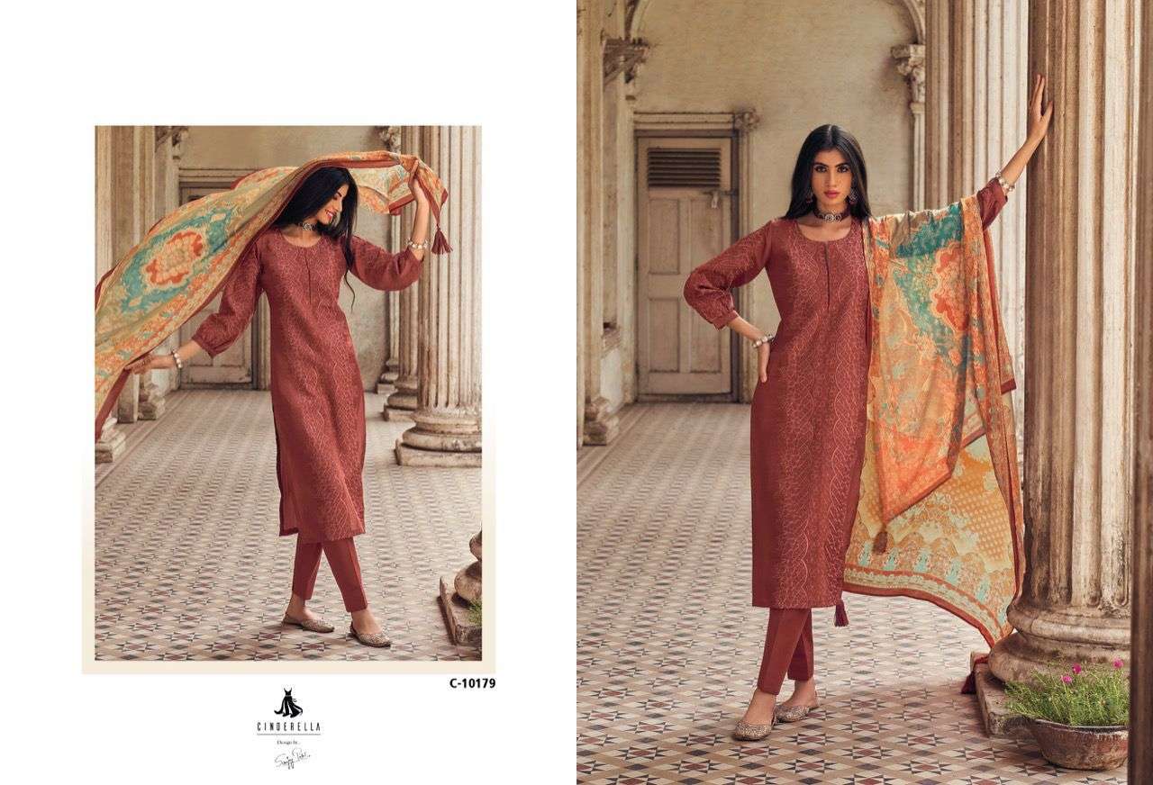 ORABEL BY CINDERELLA 10176 TO 10181 SERIES BEAUTIFUL SUITS COLORFUL STYLISH FANCY CASUAL WEAR & ETHNIC WEAR PURE SILK DRESSES AT WHOLESALE PRICE