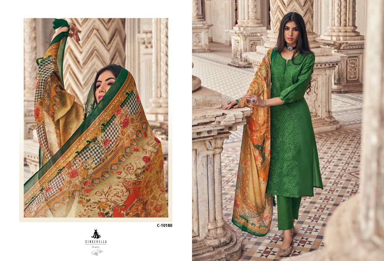 ORABEL BY CINDERELLA 10176 TO 10181 SERIES BEAUTIFUL SUITS COLORFUL STYLISH FANCY CASUAL WEAR & ETHNIC WEAR PURE SILK DRESSES AT WHOLESALE PRICE