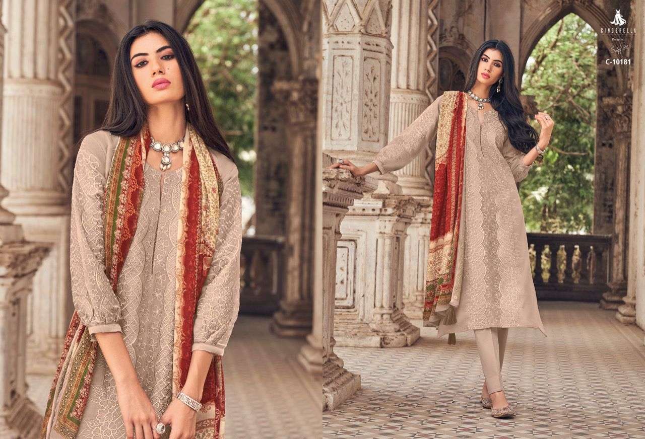 ORABEL BY CINDERELLA 10176 TO 10181 SERIES BEAUTIFUL SUITS COLORFUL STYLISH FANCY CASUAL WEAR & ETHNIC WEAR PURE SILK DRESSES AT WHOLESALE PRICE