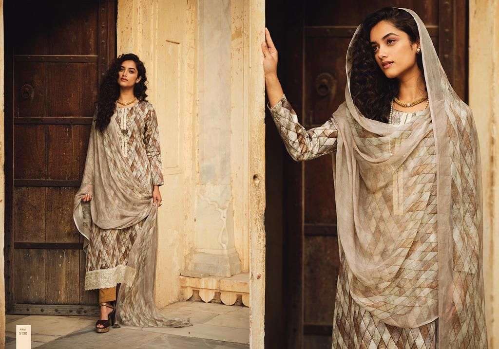 AMEENAH BY PRM TRENDZ 5122 TO 5131 SERIES DESIGNER SUITS COLLECTION BEAUTIFUL STYLISH COLORFUL FANCY PARTY WEAR & OCCASIONAL WEAR PURE JAM COTTON DRESSES AT WHOLESALE PRICE