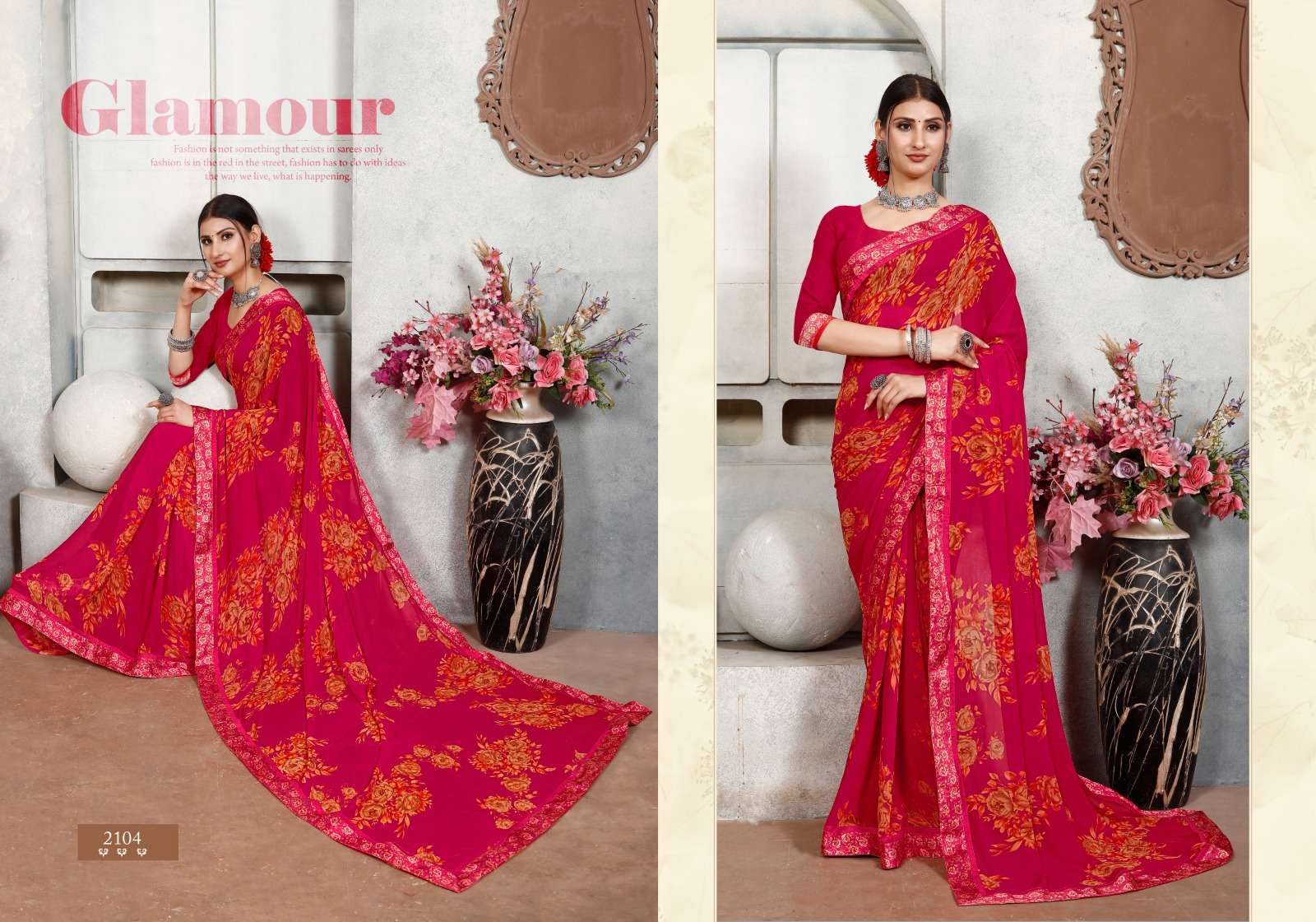 Shalimar By Mintorsi 2101 To 2106 Series Indian Traditional Wear Collection Beautiful Stylish Fancy Colorful Party Wear & Occasional Wear Satin Sarees At Wholesale Price
