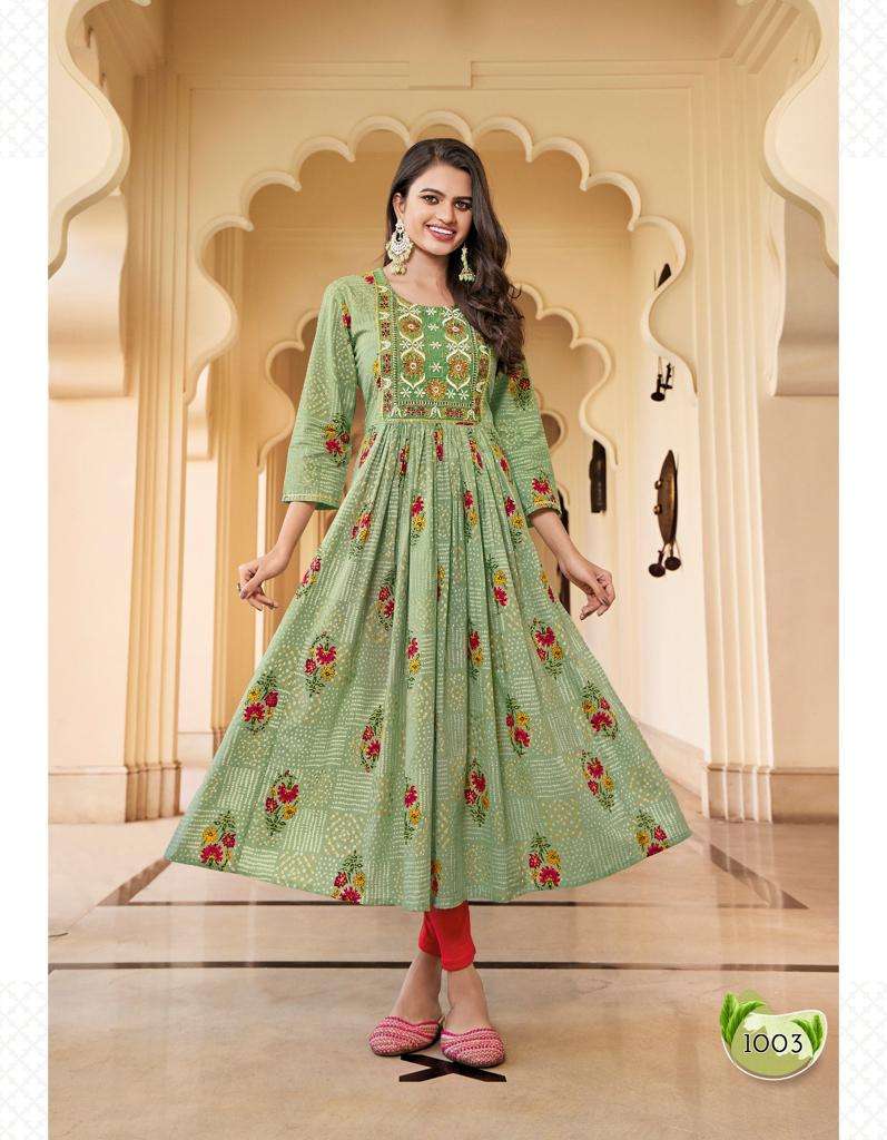 GULABI GIRL VOL-1 BY DIYA TRENDS 1001 TO 1008 SERIES DESIGNER STYLISH FANCY COLORFUL BEAUTIFUL PARTY WEAR & ETHNIC WEAR COLLECTION COTTON KURTIS AT WHOLESALE PRICE