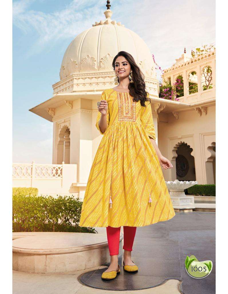 GULABI GIRL VOL-1 BY DIYA TRENDS 1001 TO 1008 SERIES DESIGNER STYLISH FANCY COLORFUL BEAUTIFUL PARTY WEAR & ETHNIC WEAR COLLECTION COTTON KURTIS AT WHOLESALE PRICE