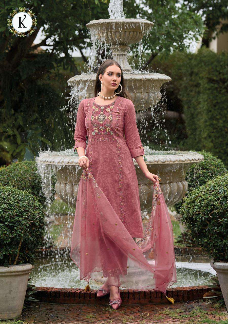 Noor-E-Ishq By Kalki 400201 To 40026 Series Beautiful Suits Colorful Stylish Fancy Casual Wear & Ethnic Wear Jacquard Cotton Dresses At Wholesale Price
