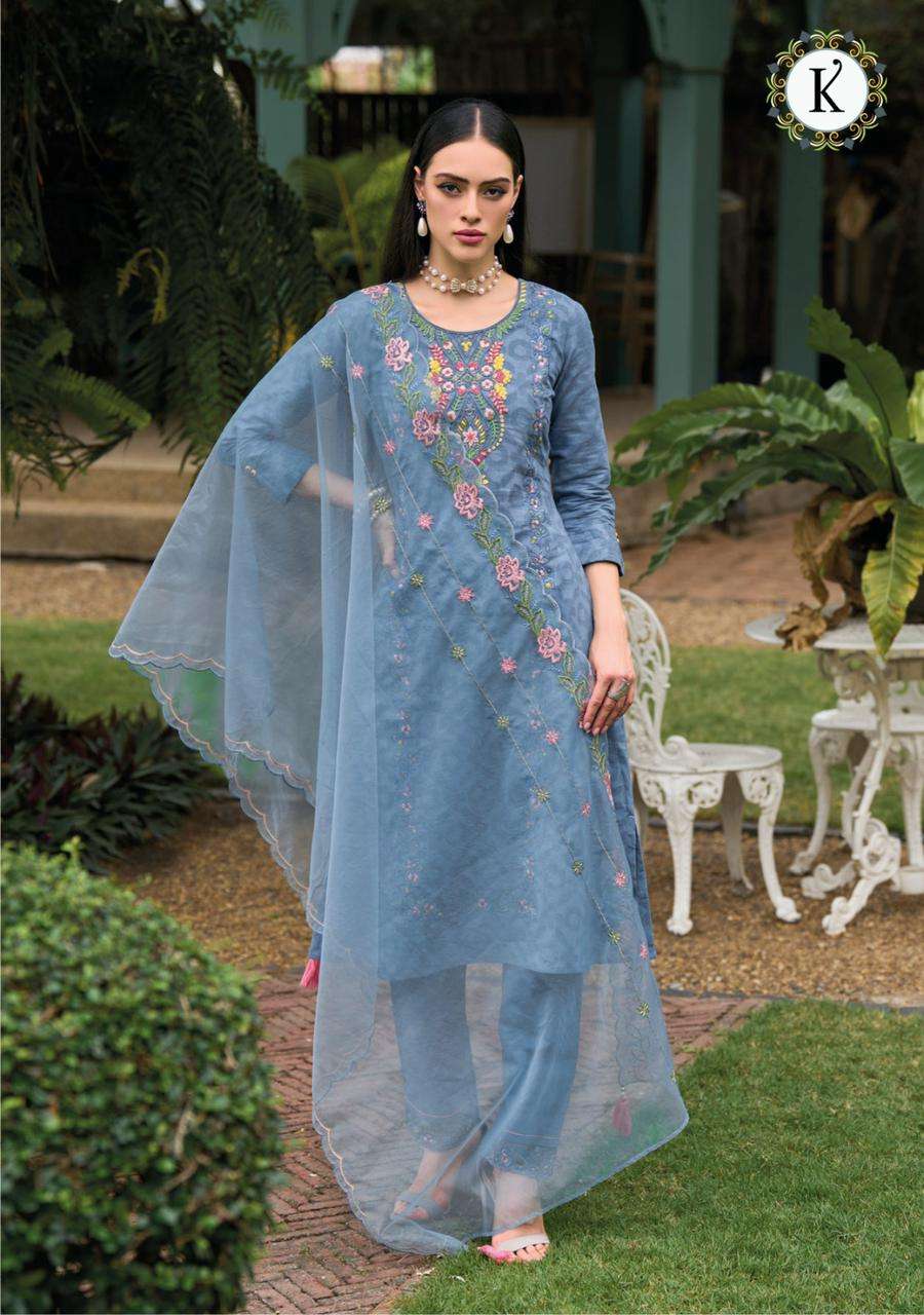 Noor-E-Ishq By Kalki 400201 To 40026 Series Beautiful Suits Colorful Stylish Fancy Casual Wear & Ethnic Wear Jacquard Cotton Dresses At Wholesale Price