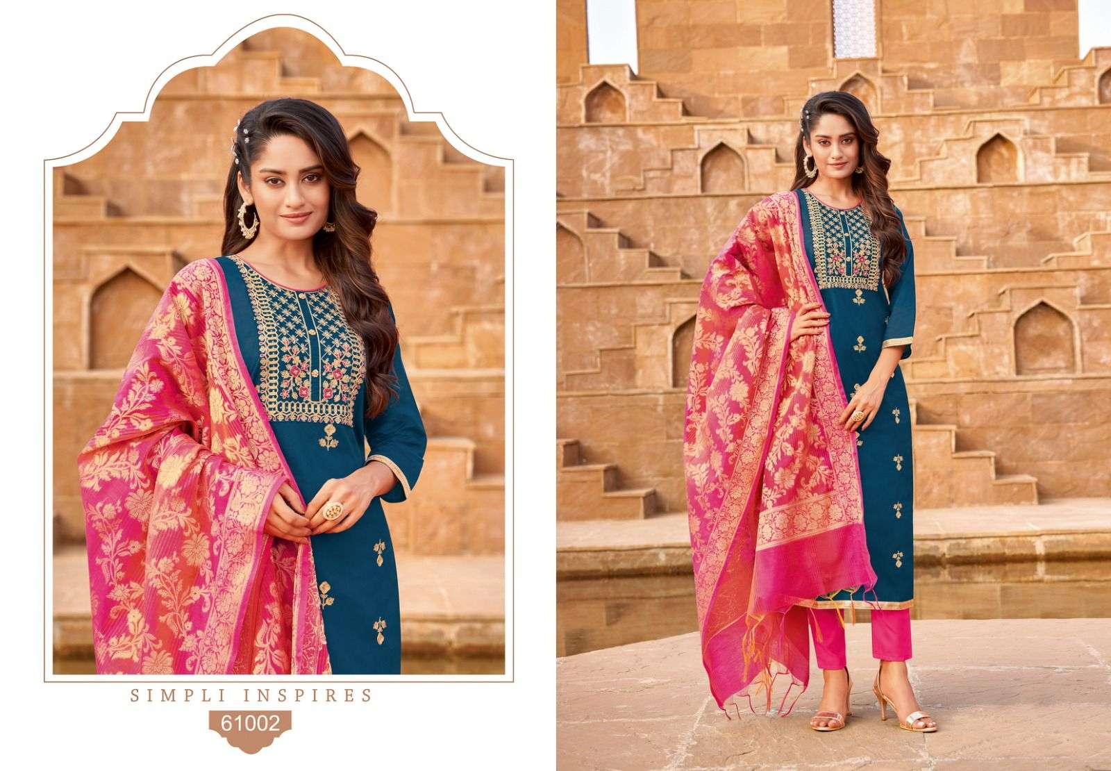 CHULBULI BY ARTIO 61001 TO 61010 SERIES BEAUTIFUL SUITS COLORFUL STYLISH FANCY CASUAL WEAR & ETHNIC WEAR PURE COTTON SILK DRESSES AT WHOLESALE PRICE