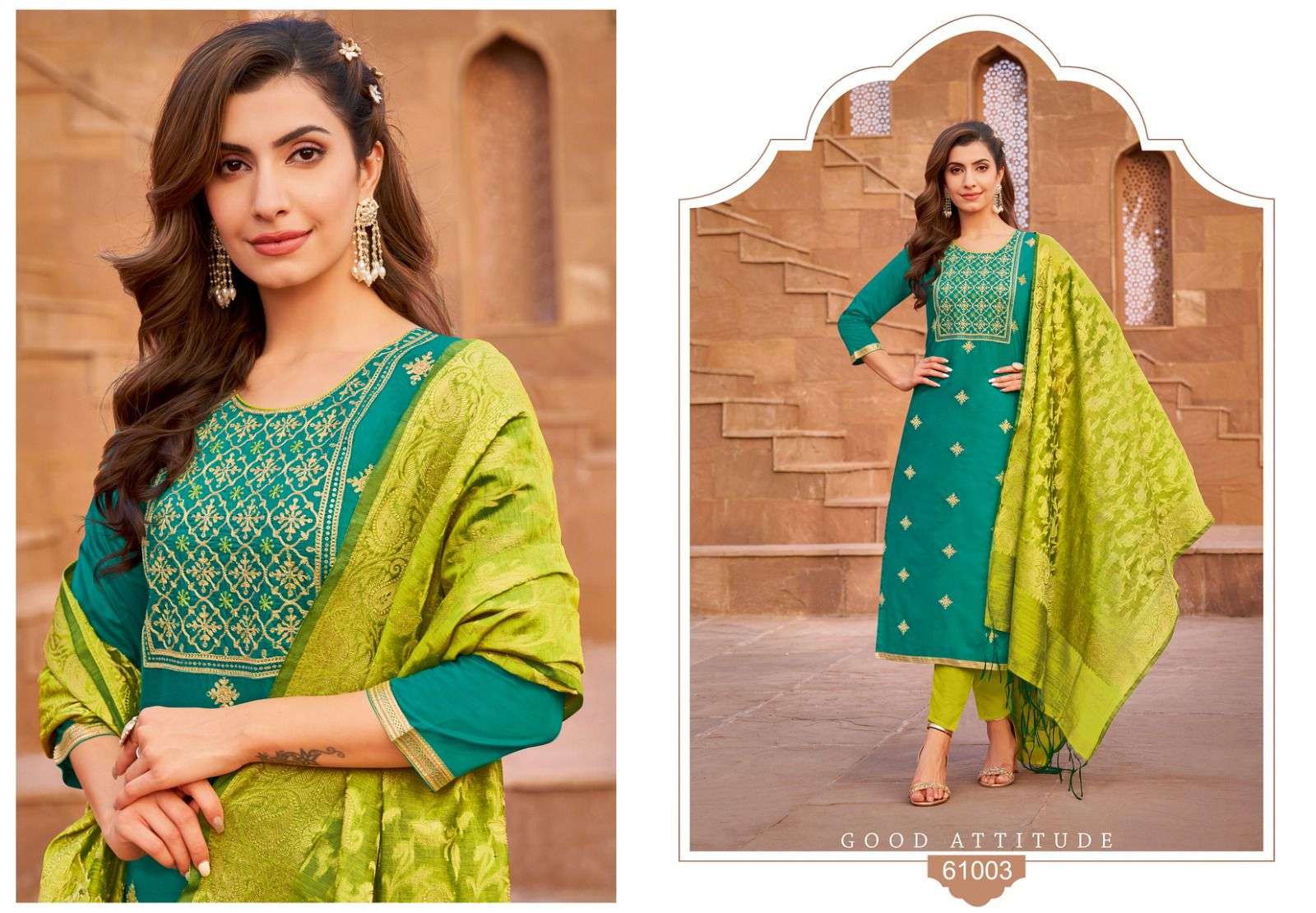 CHULBULI BY ARTIO 61001 TO 61010 SERIES BEAUTIFUL SUITS COLORFUL STYLISH FANCY CASUAL WEAR & ETHNIC WEAR PURE COTTON SILK DRESSES AT WHOLESALE PRICE