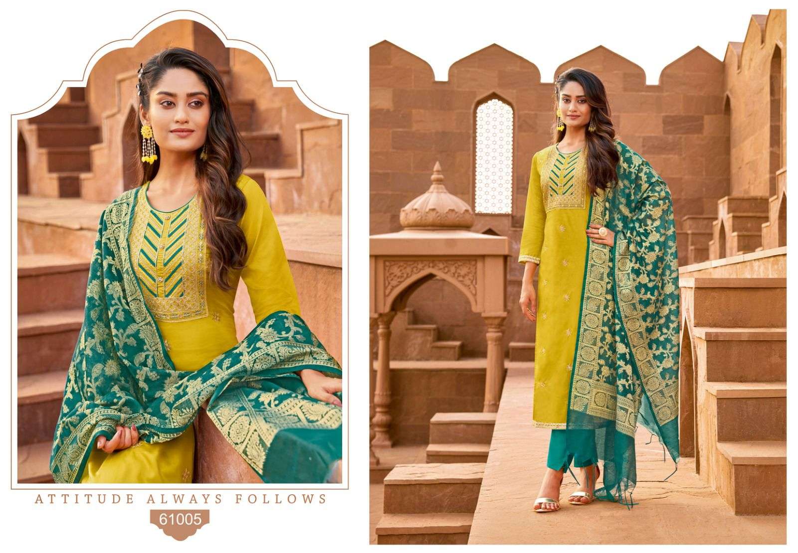 CHULBULI BY ARTIO 61001 TO 61010 SERIES BEAUTIFUL SUITS COLORFUL STYLISH FANCY CASUAL WEAR & ETHNIC WEAR PURE COTTON SILK DRESSES AT WHOLESALE PRICE