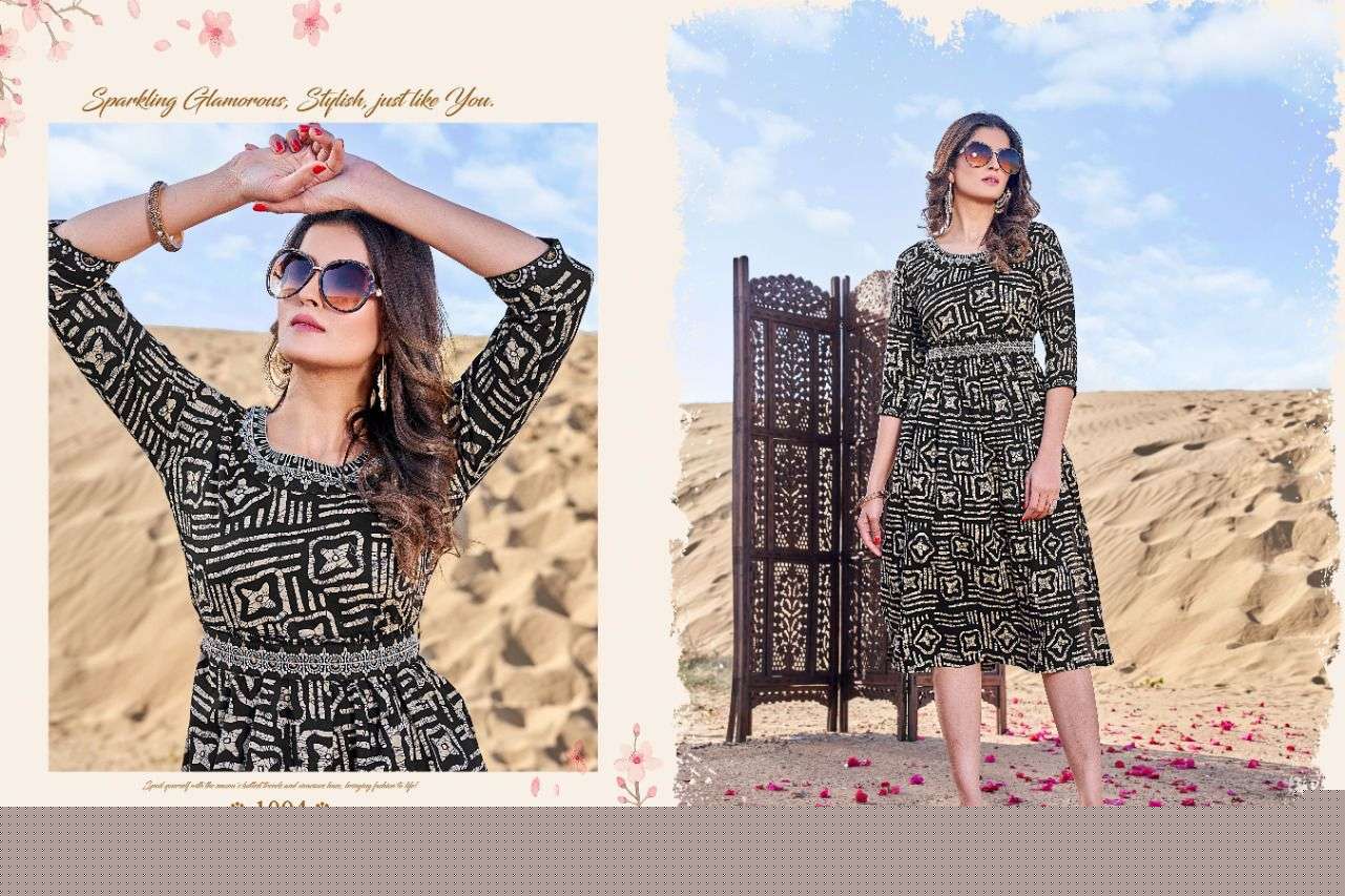 CARNIVAL BY PARI 1001 TO 1008 SERIES DESIGNER STYLISH FANCY COLORFUL BEAUTIFUL PARTY WEAR & ETHNIC WEAR COLLECTION RAYON PRINT KURTIS AT WHOLESALE PRICE