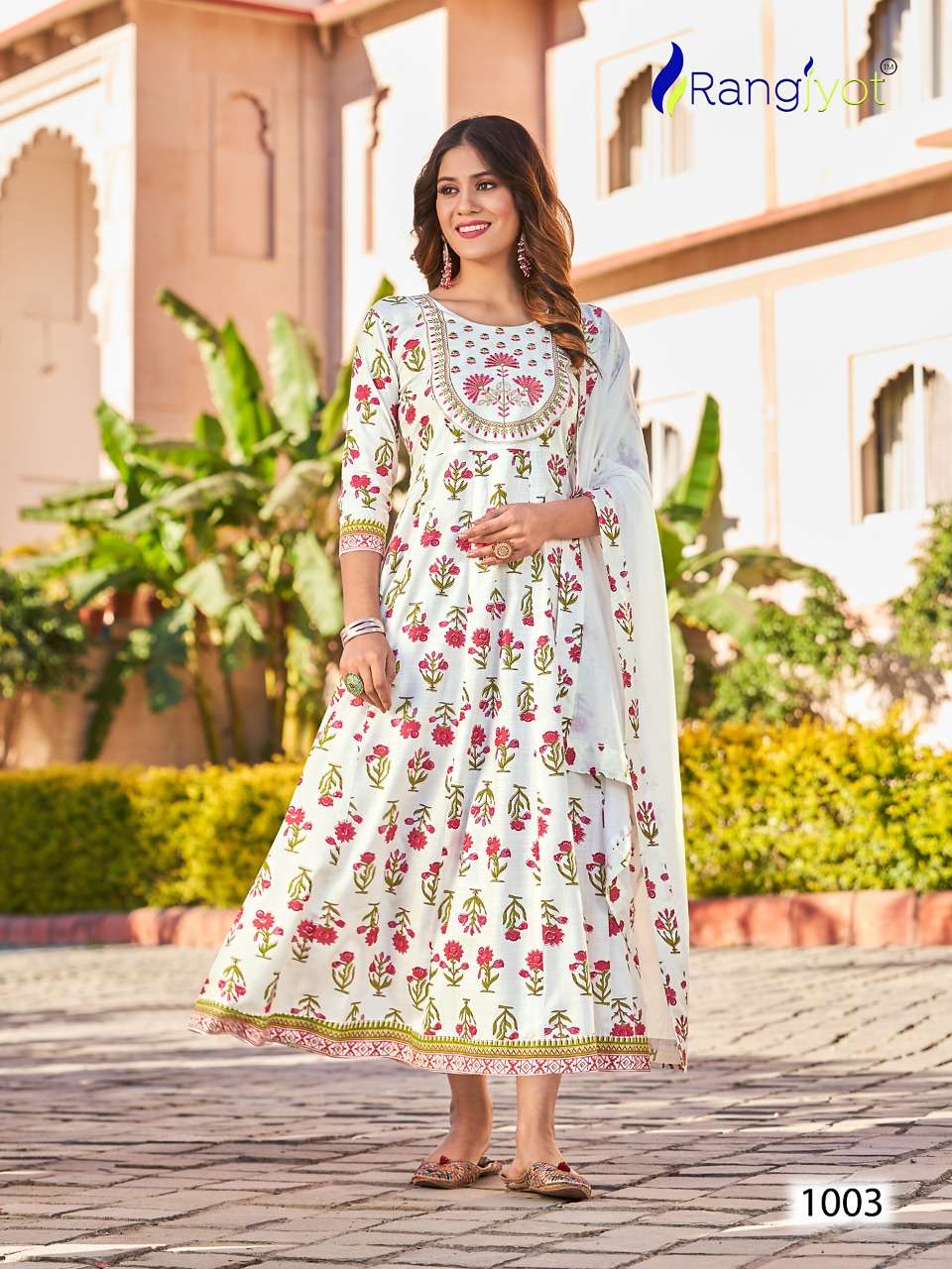 Janvi By Rangjyot Fashion 1001 To 1008 Series Designer Stylish Fancy Colorful Beautiful Party Wear & Ethnic Wear Collection Rayon Slub Gowns With Dupatta At Wholesale Price