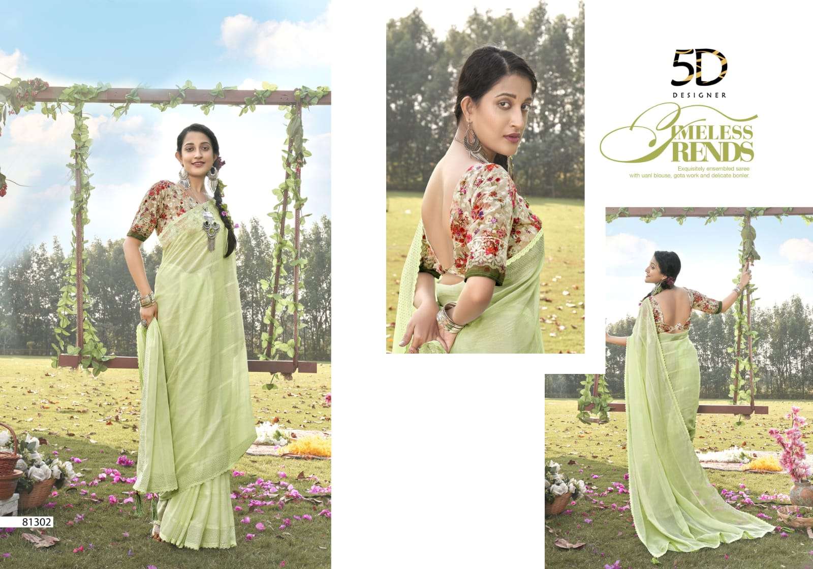 MATWALI BY 5D DESIGNER 80301 TO 80308 SERIES INDIAN TRADITIONAL WEAR COLLECTION BEAUTIFUL STYLISH FANCY COLORFUL PARTY WEAR & OCCASIONAL WEAR FANCY SAREES AT WHOLESALE PRICE