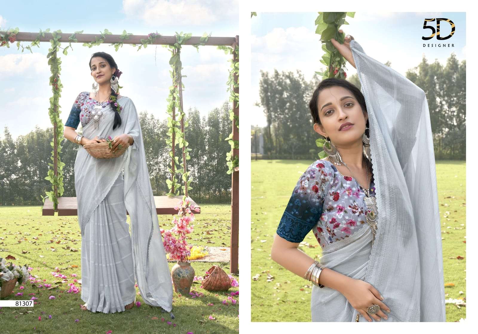 MATWALI BY 5D DESIGNER 80301 TO 80308 SERIES INDIAN TRADITIONAL WEAR COLLECTION BEAUTIFUL STYLISH FANCY COLORFUL PARTY WEAR & OCCASIONAL WEAR FANCY SAREES AT WHOLESALE PRICE