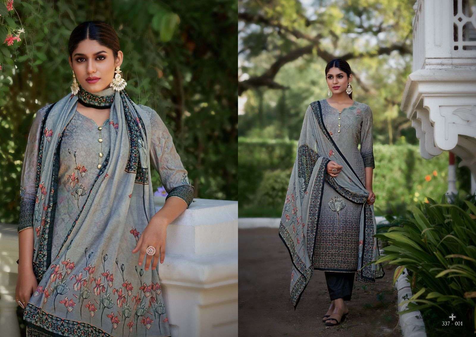 ULFAT BY SARGAM PRINTS 337-001 TO 337-006 SERIES BEAUTIFUL SUITS STYLISH COLORFUL FANCY CASUAL WEAR & ETHNIC WEAR PURE MUSLIN DRESSES AT WHOLESALE PRICE
