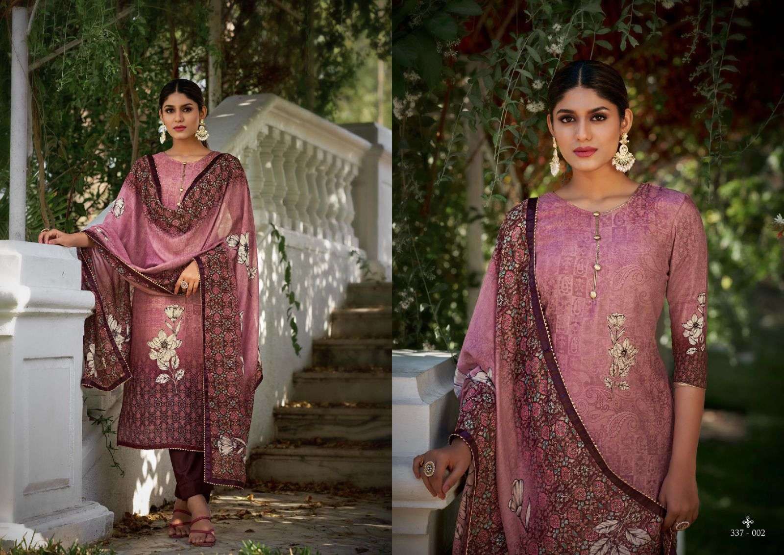 ULFAT BY SARGAM PRINTS 337-001 TO 337-006 SERIES BEAUTIFUL SUITS STYLISH COLORFUL FANCY CASUAL WEAR & ETHNIC WEAR PURE MUSLIN DRESSES AT WHOLESALE PRICE