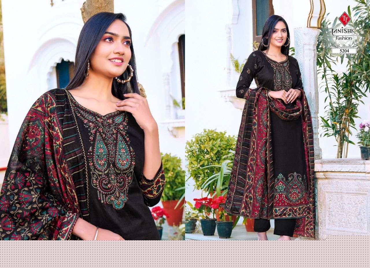 MEHRAAZ VOL-2 BY TANISHK FASHION 5201 TO 5208 SERIES BEAUTIFUL SUITS STYLISH COLORFUL FANCY CASUAL WEAR & ETHNIC WEAR PURE JAM PRINT EMBROIDERED DRESSES AT WHOLESALE PRICE