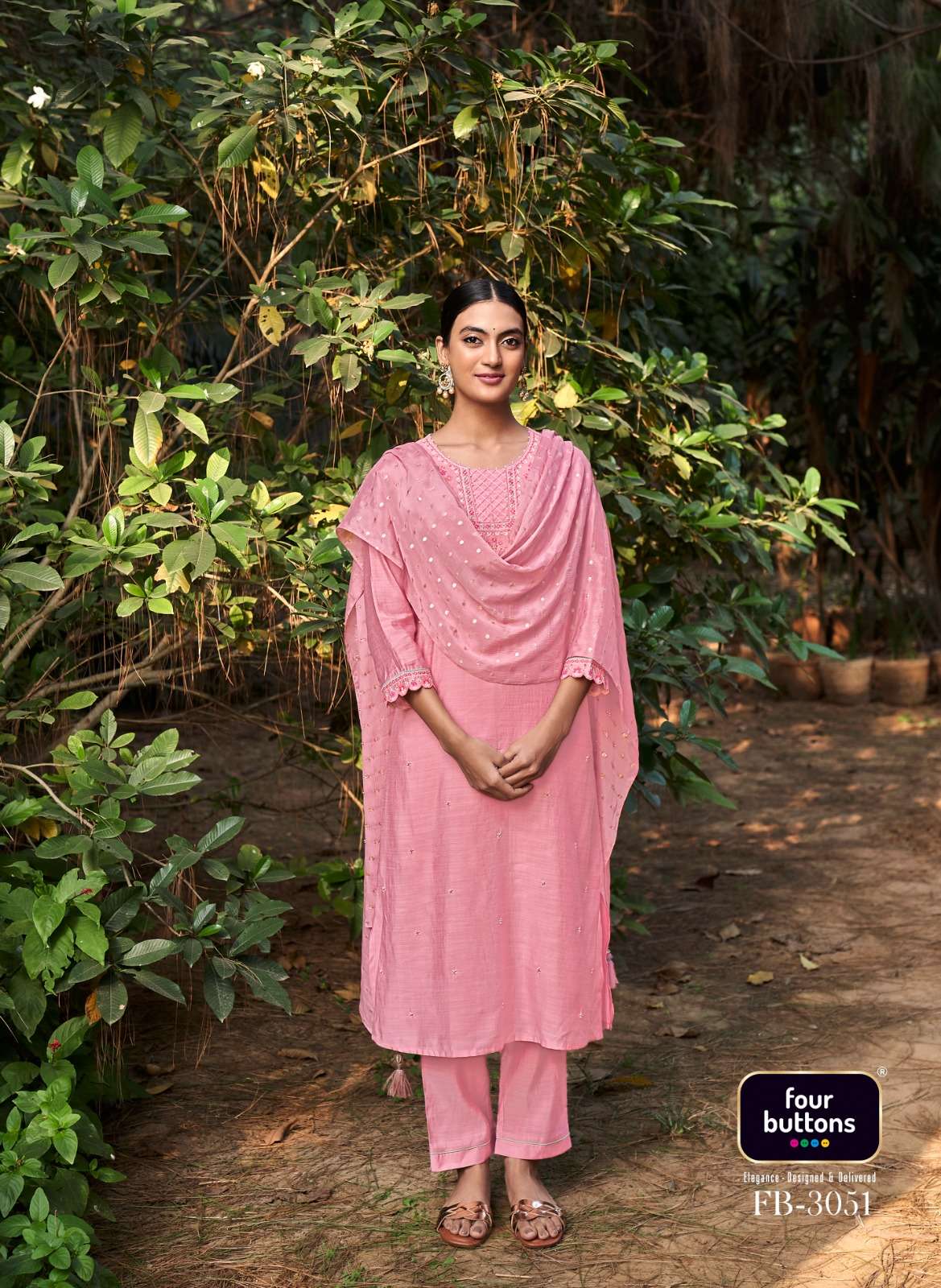MURAAD BY FOUR BUTTONS 3051 TO 3056 SERIES DESIGNER SUITS BEAUTIFUL FANCY COLORFUL STYLISH PARTY WEAR & OCCASIONAL WEAR HEAVY VISCOSE SILK EMBROIDERY DRESSES AT WHOLESALE PRICE
