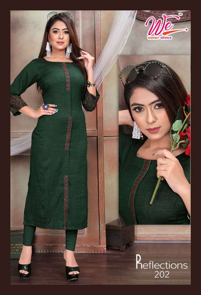 REFLECTIONS BY WOMEN ETHNIC 201 TO 208 SERIES BEAUTIFUL STYLISH FANCY COLORFUL CASUAL WEAR & ETHNIC WEAR RAYON PASHMINA KURTIS AT WHOLESALE PRICE