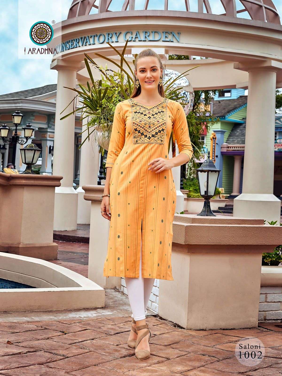Saloni Vol-1 By Aradhna Fashion 1001 To 1006 Series Beautiful Stylish Fancy Colorful Casual Wear & Ethnic Wear Cotton Embroidered Kurtis At Wholesale Price