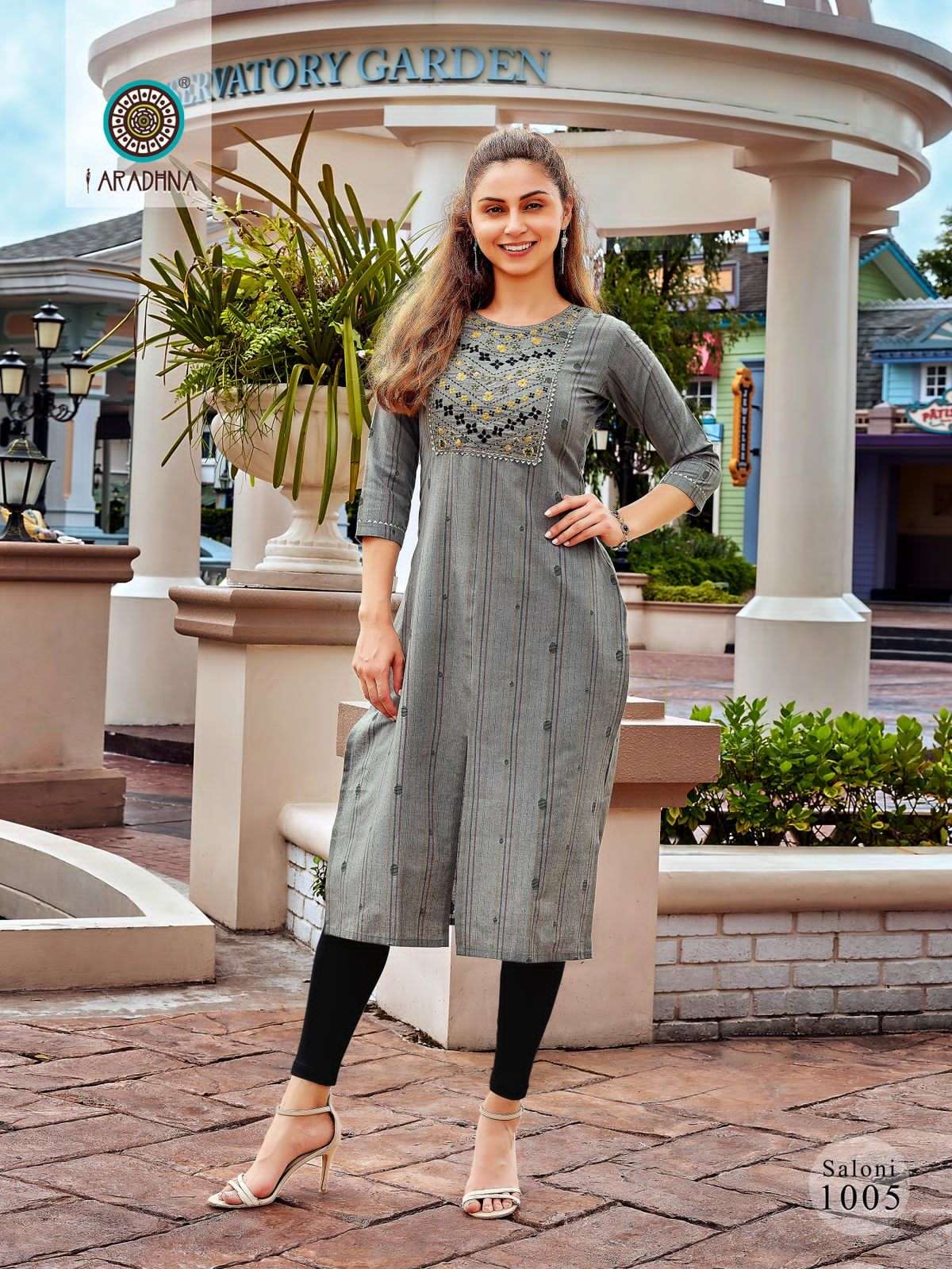 Saloni Vol-1 By Aradhna Fashion 1001 To 1006 Series Beautiful Stylish Fancy Colorful Casual Wear & Ethnic Wear Cotton Embroidered Kurtis At Wholesale Price