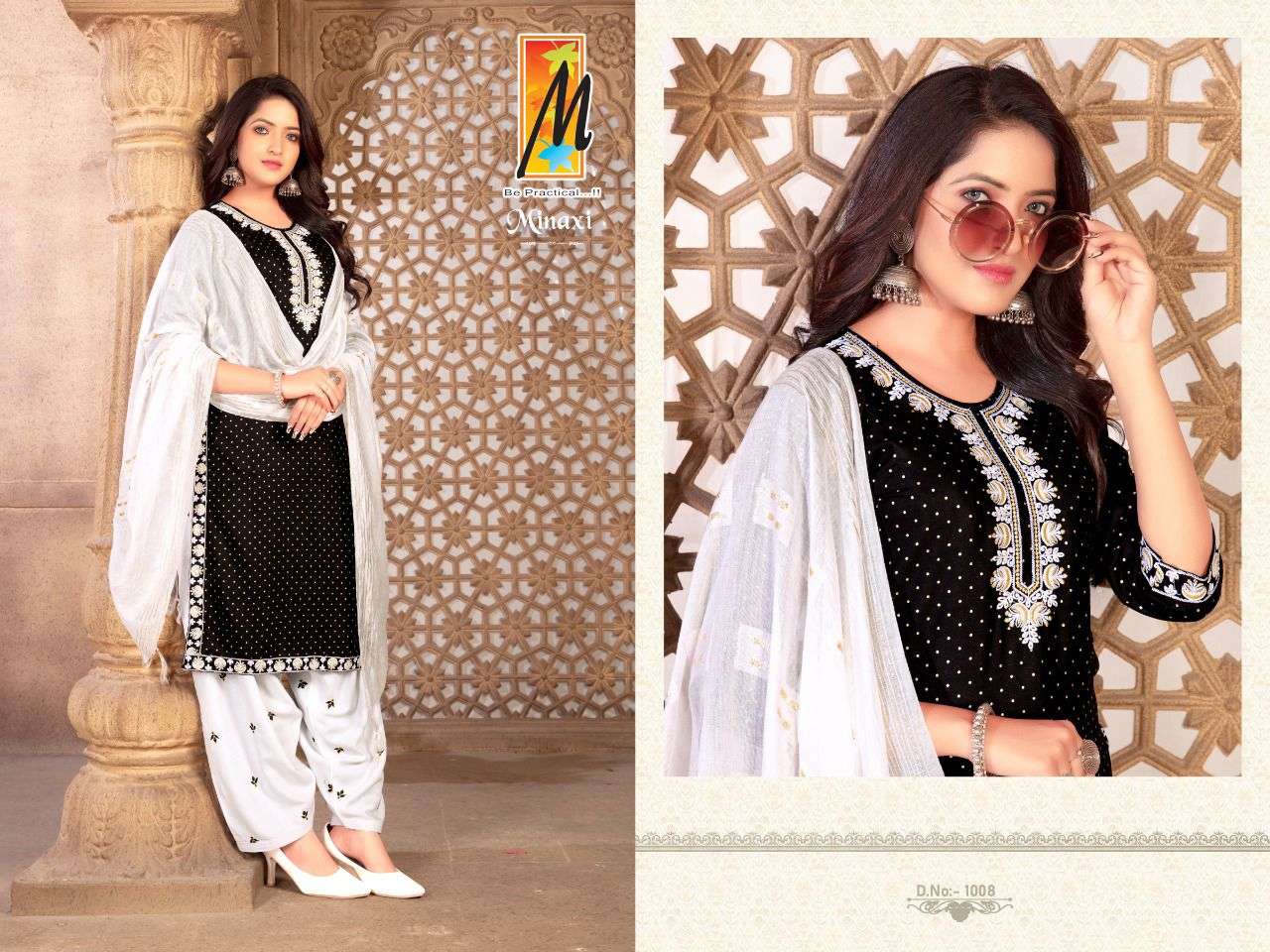 Minaxi By Master 1001 To 1008 Series Designer Patiyala Suits Collection Beautiful Stylish Fancy Colorful Party Wear & Occasional Wear Rayon Print Dresses At Wholesale Price